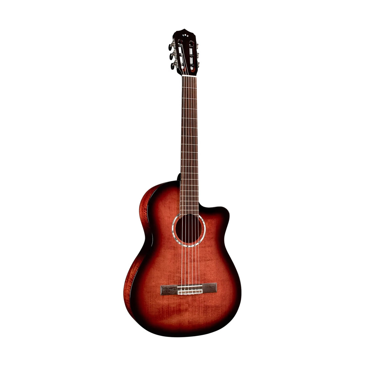 Cordoba Fusion 5 Nylon-String Acoustic-Electric Guitar - Edge Burst front panel view