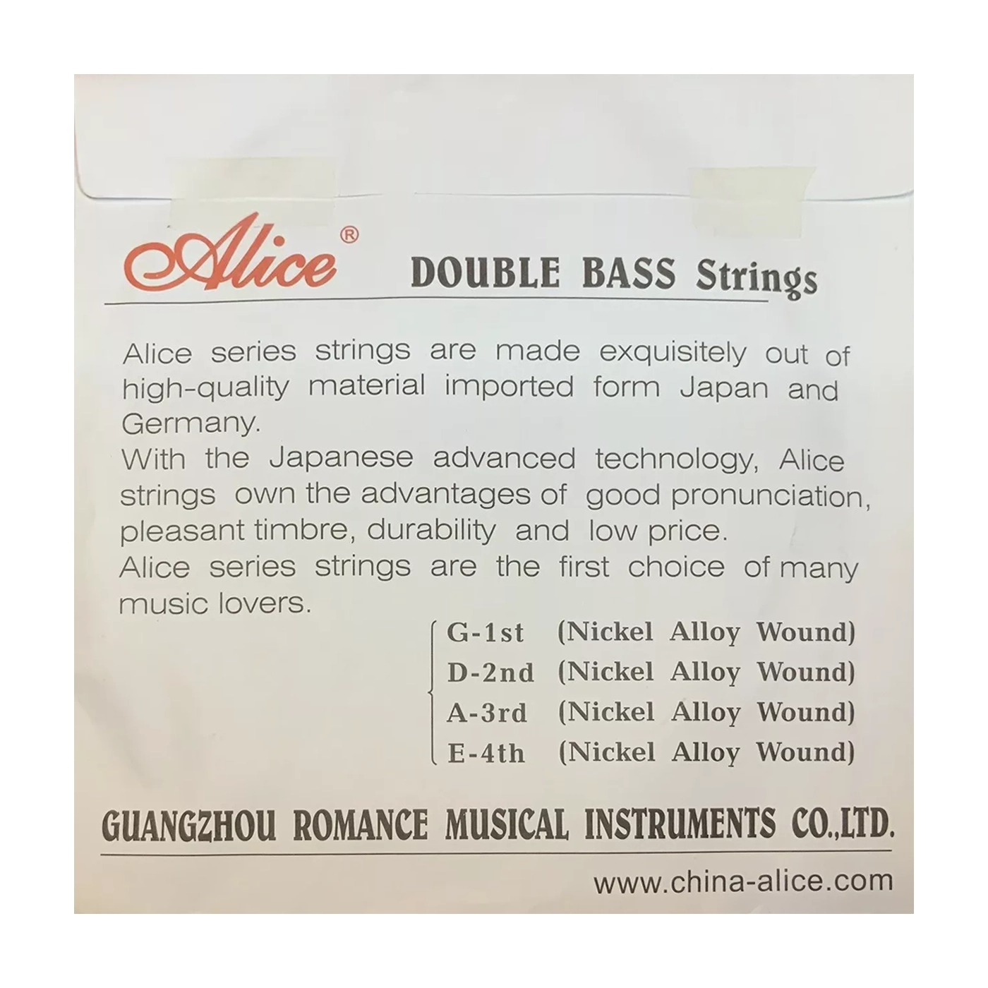 A1000 Double Bass String Set, Steel Core, Cupronickel Winding