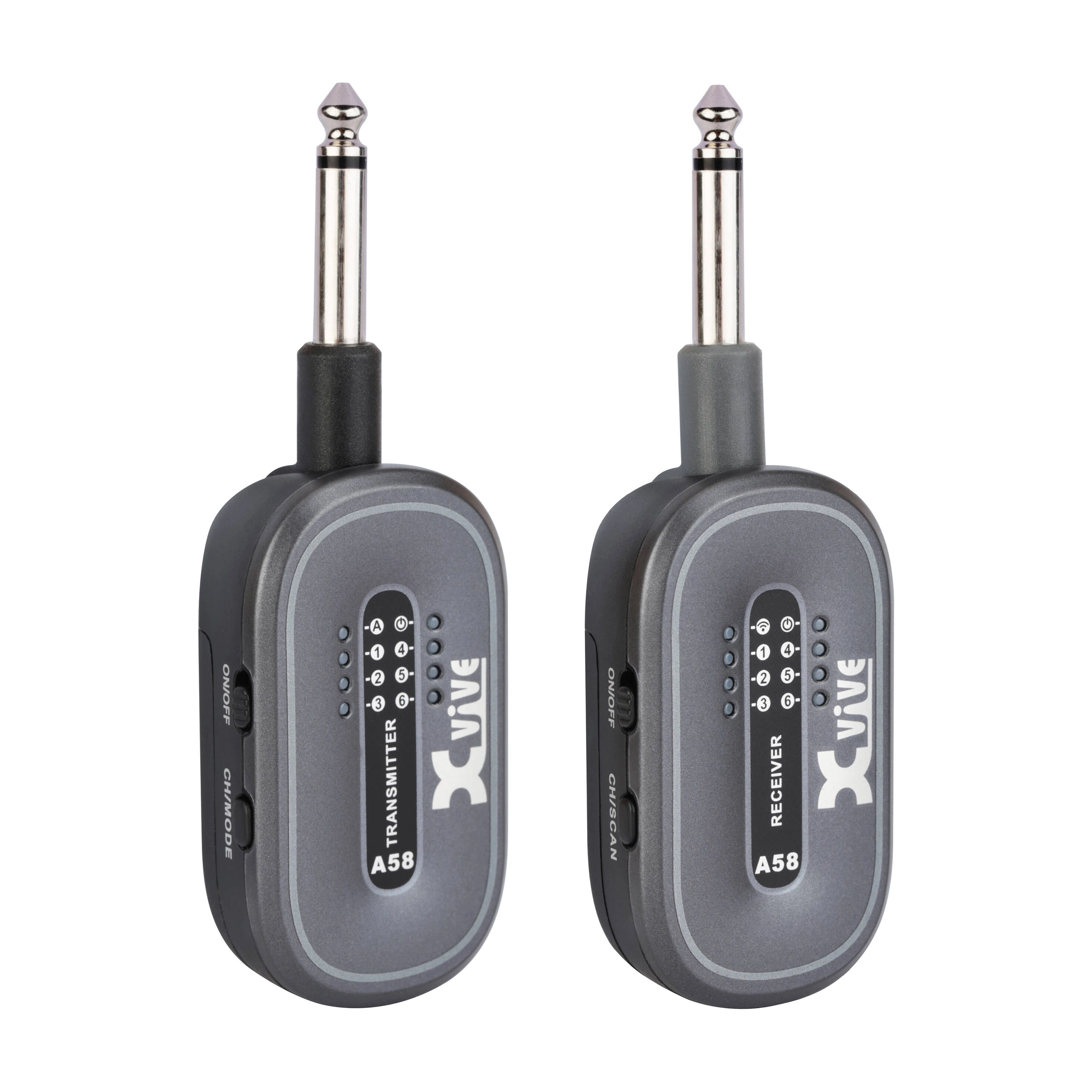 A58 Transmitter and Receiver on white background.