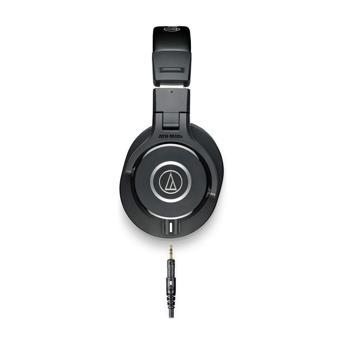 Side view of Audio-Technica ATH-M40x Closed-Back Professional Studio Monitor Headphones Black