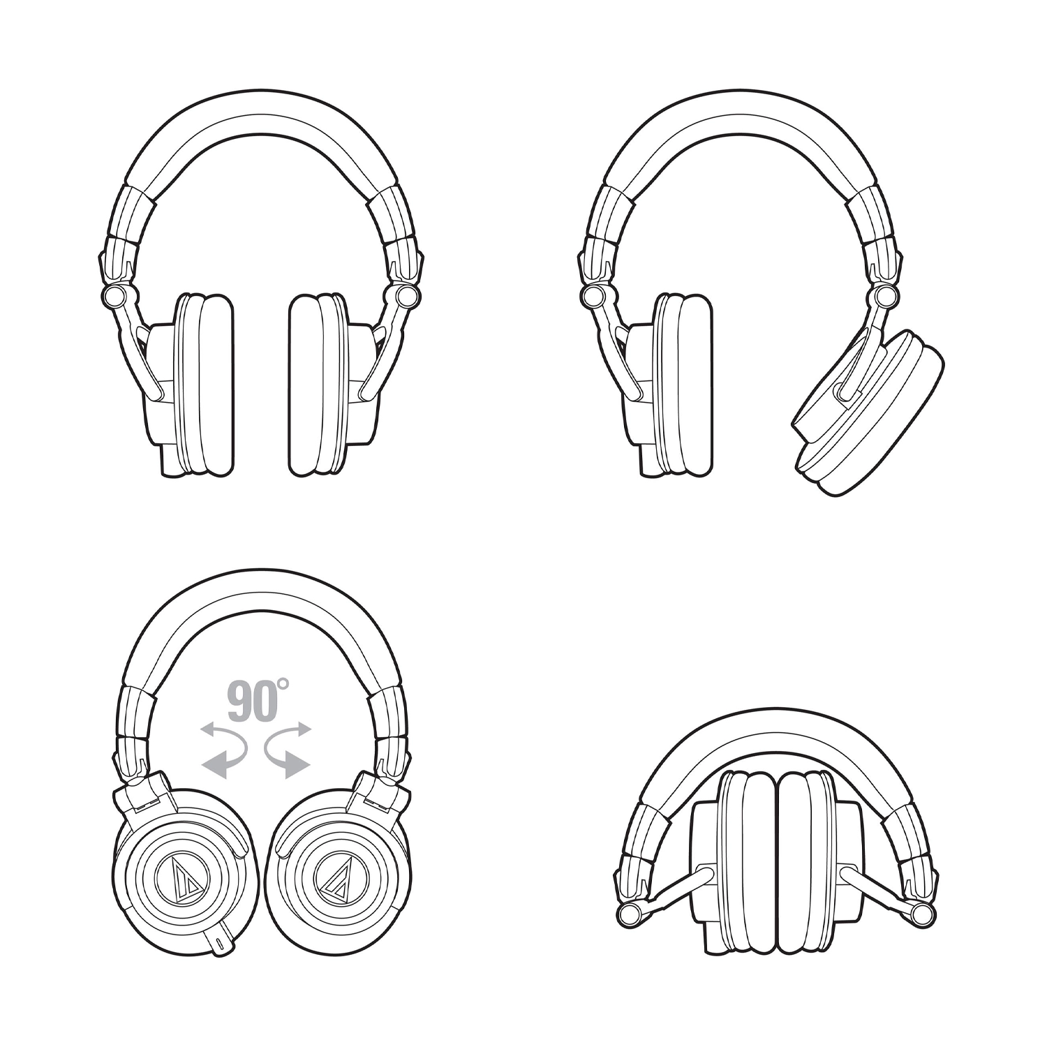 Audio-Technica ATH-M50x Monitor Headphones - Black
Rotation graphic