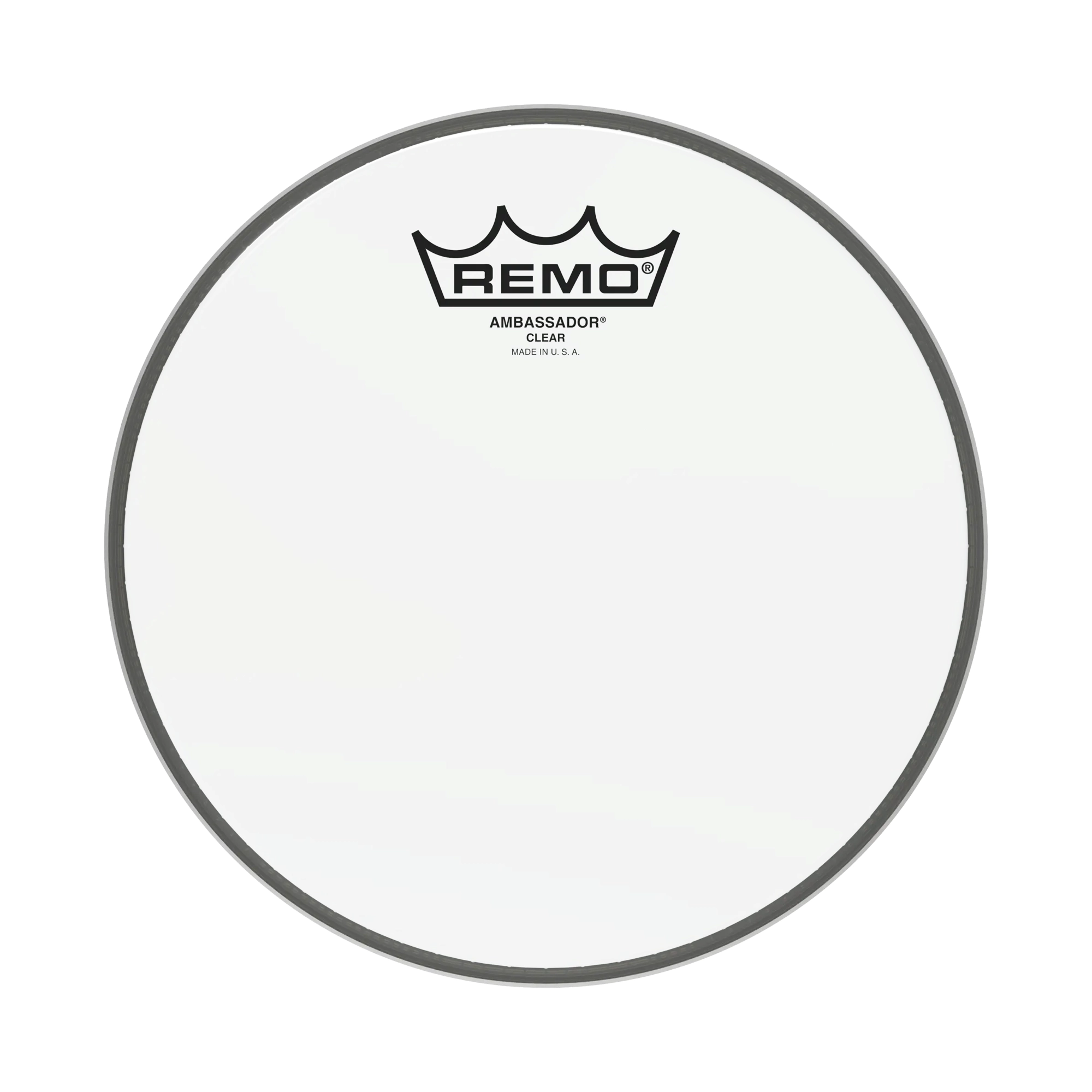 Front view of Remo 8" Clear Ambassador Drumhead