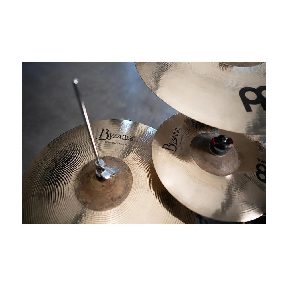 Meinl Cymbals B15POH-B Byzance Brilliant Polyphonics Hi-Hats - 15"