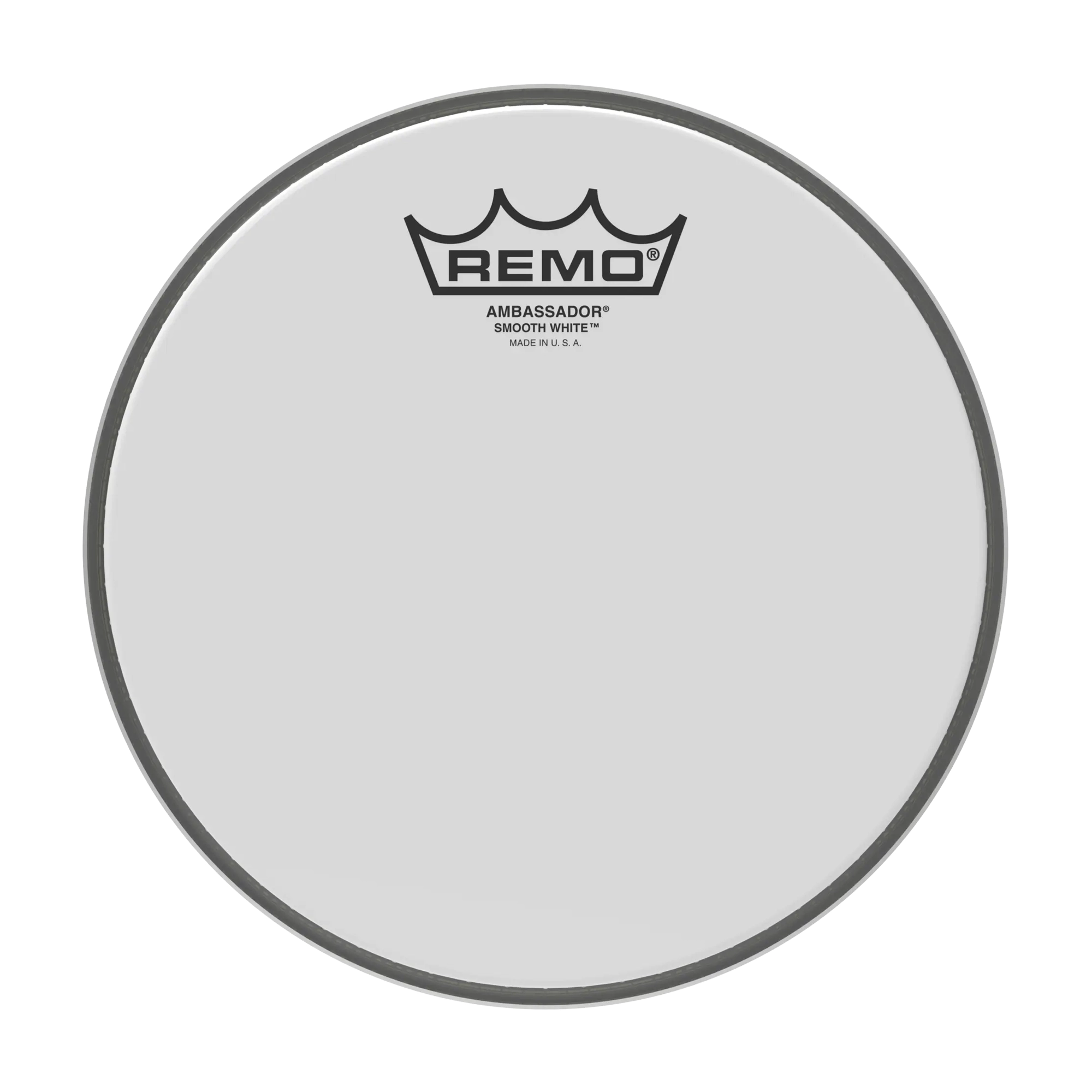 Front view of Remo 8" Ambassador Smooth White Drumhead