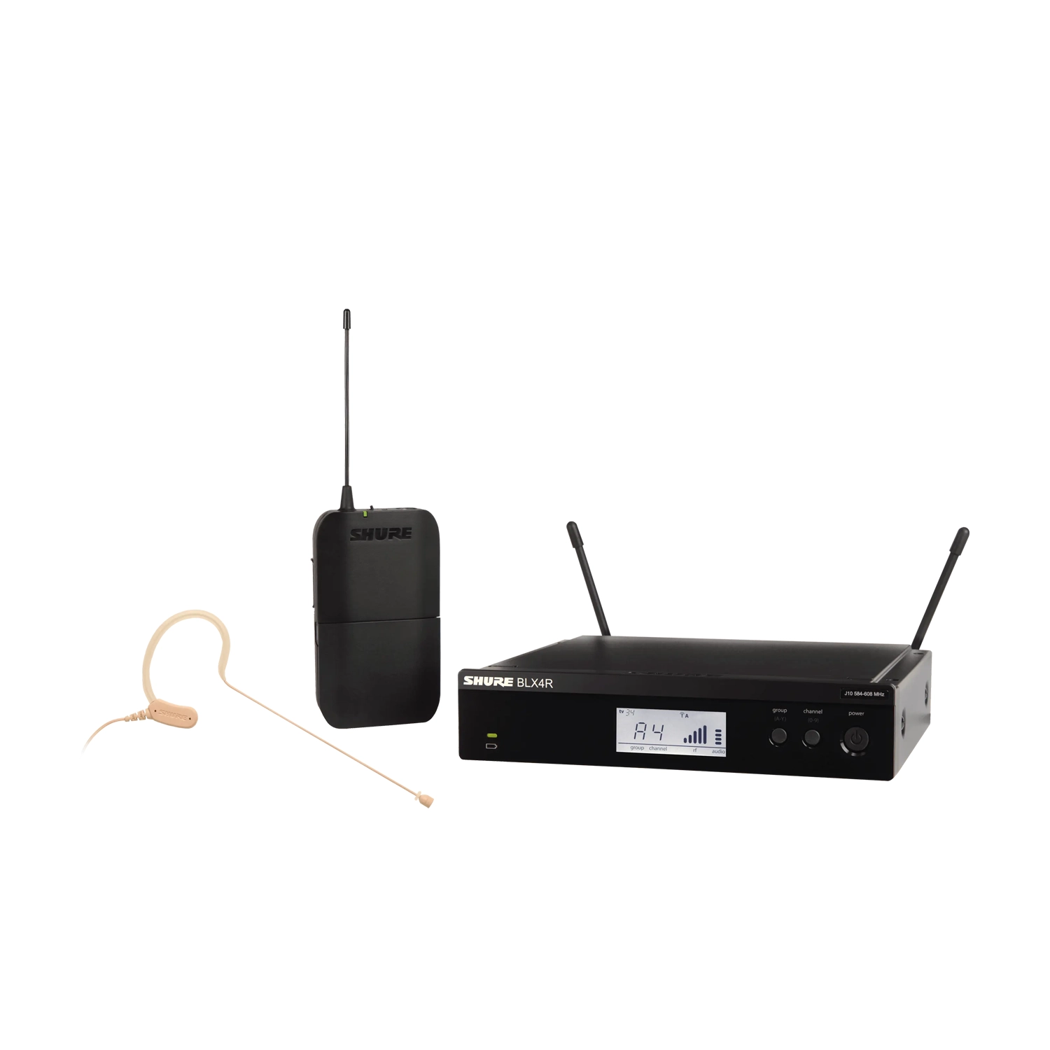 Shure BLX14R/MX53 Wireless Headworn Microphone System W/ MX153 Omnidirectional Condenser Microphone - J11 Band