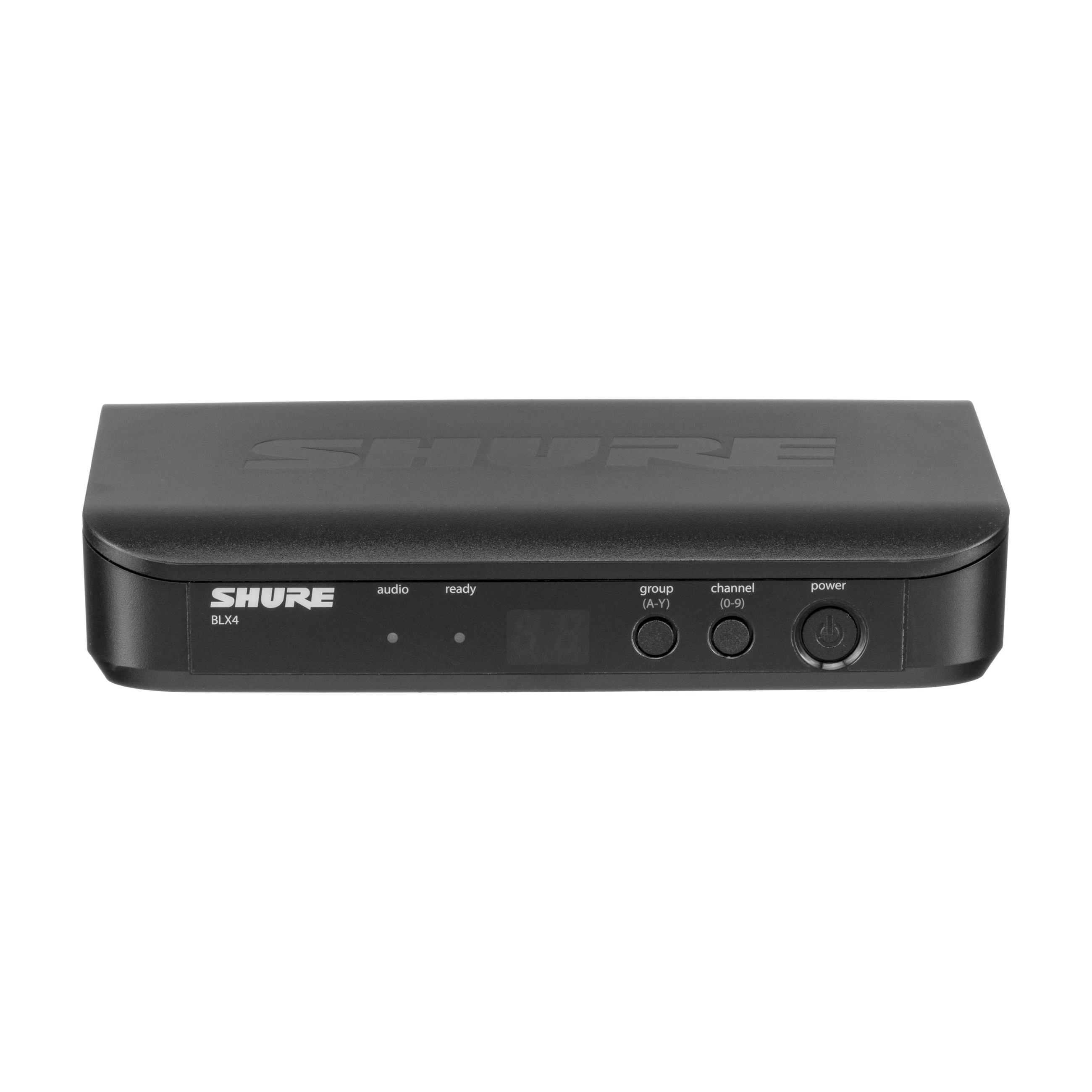 Shure BLX4 audio device on a white background