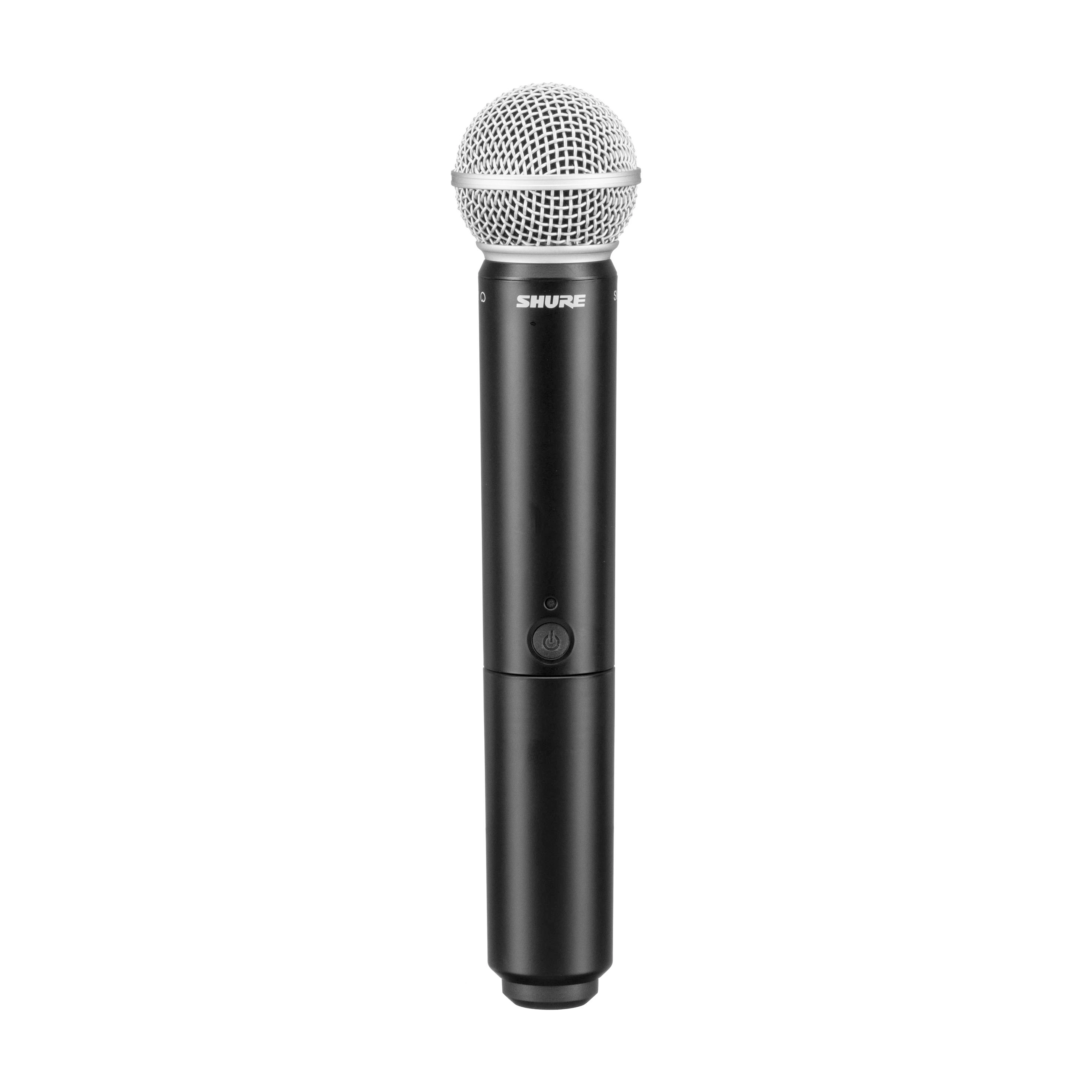 Shure wireless microphone on a white background