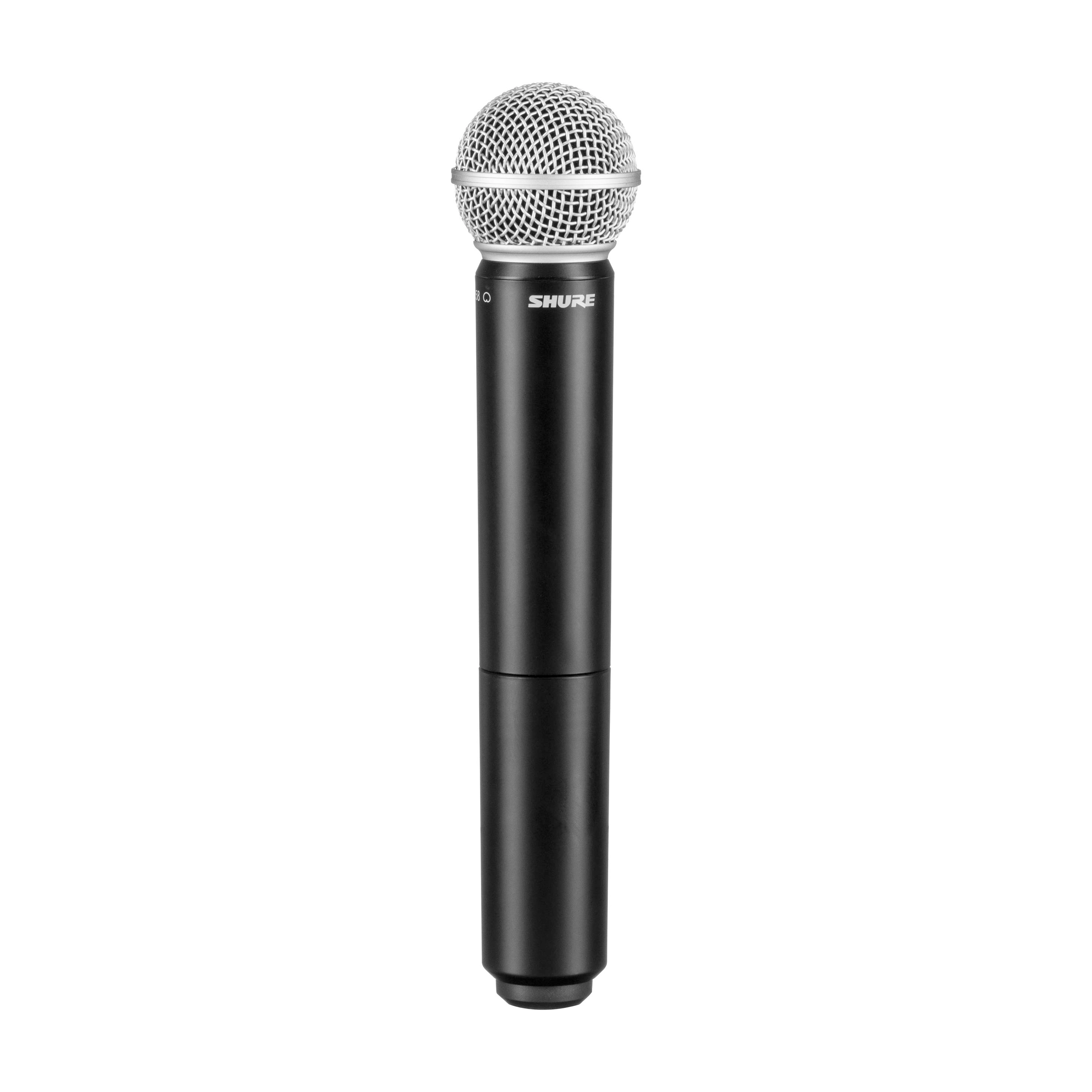 Shure microphone on a white background