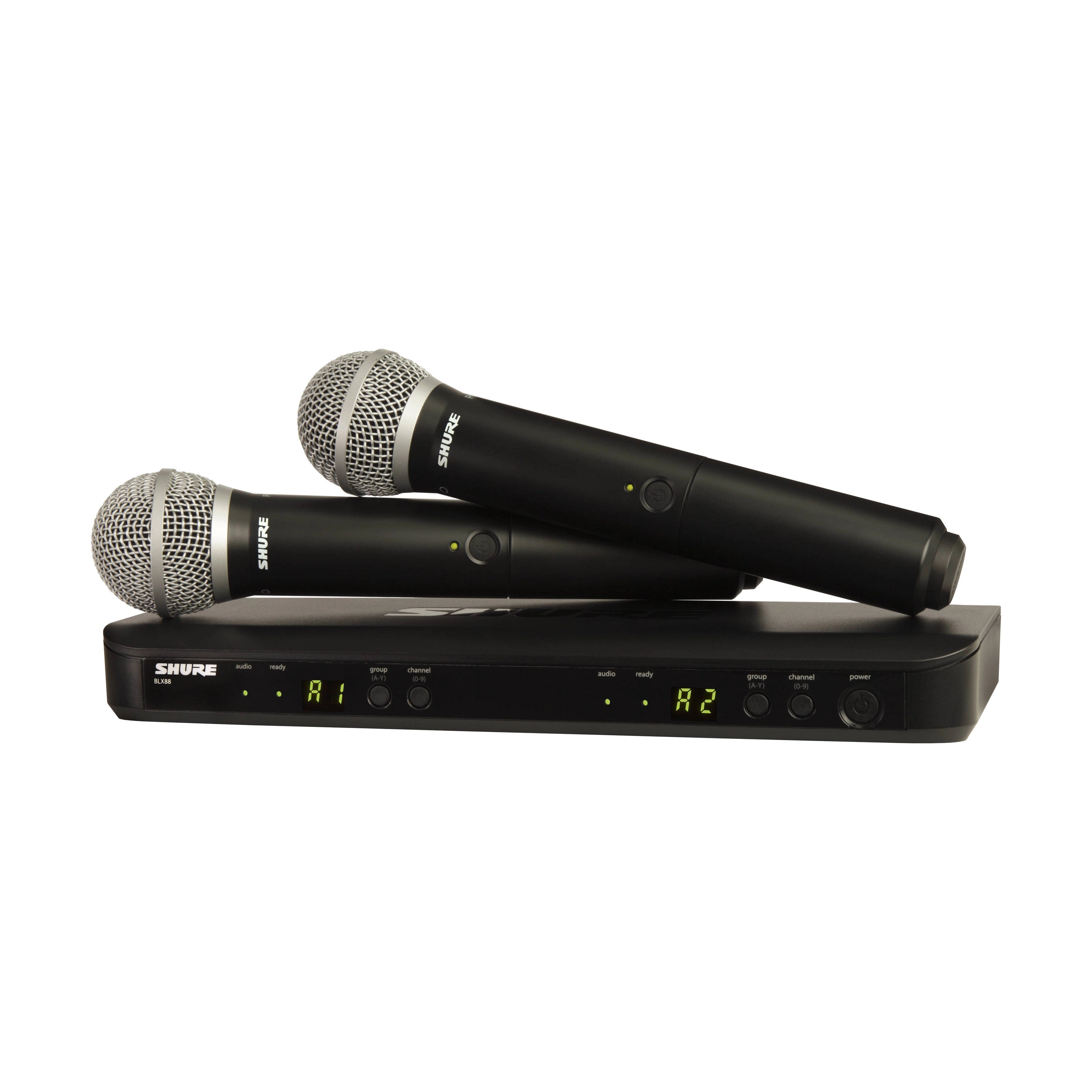 Shure BLX288/PG58 Dual Channel Wireless Handheld Microphone System - J11 Band