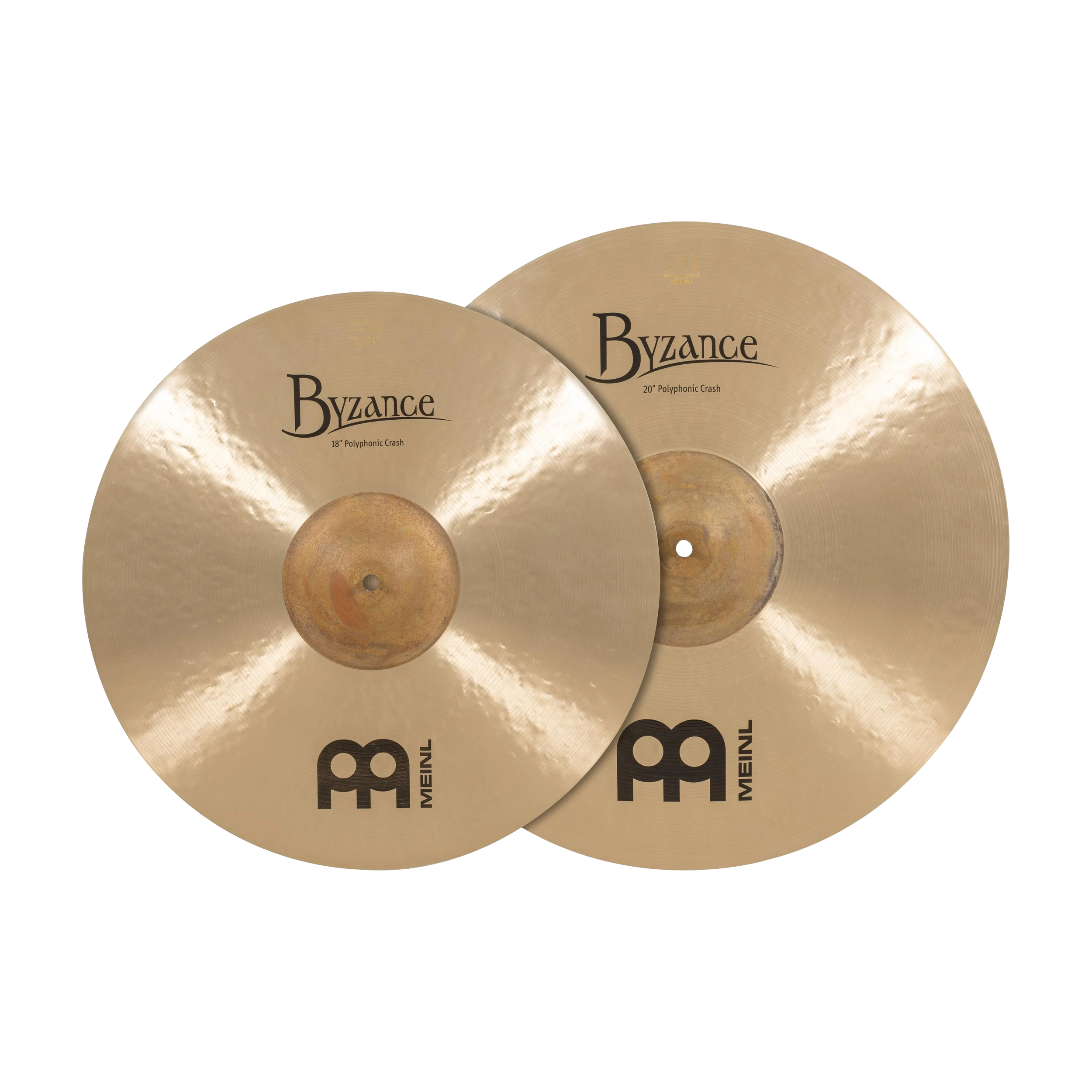Meinl Cymbals BMAT3 Byzance Matched Crash Pack - 18" & 20" - Traditional Polyphonic