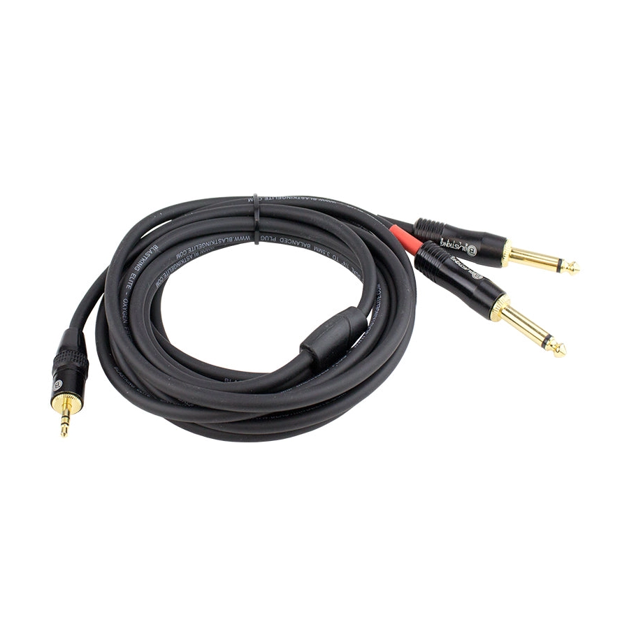 Cable Balanceado Blastking Doble de 1/4" a 1/8" de 10 pies