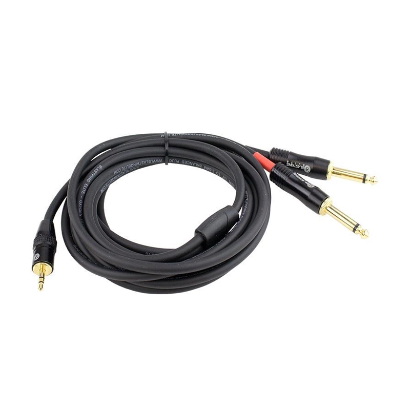 Blastking Dual 1/4" to 3.5mm Balanced Plug Cable 6ft
