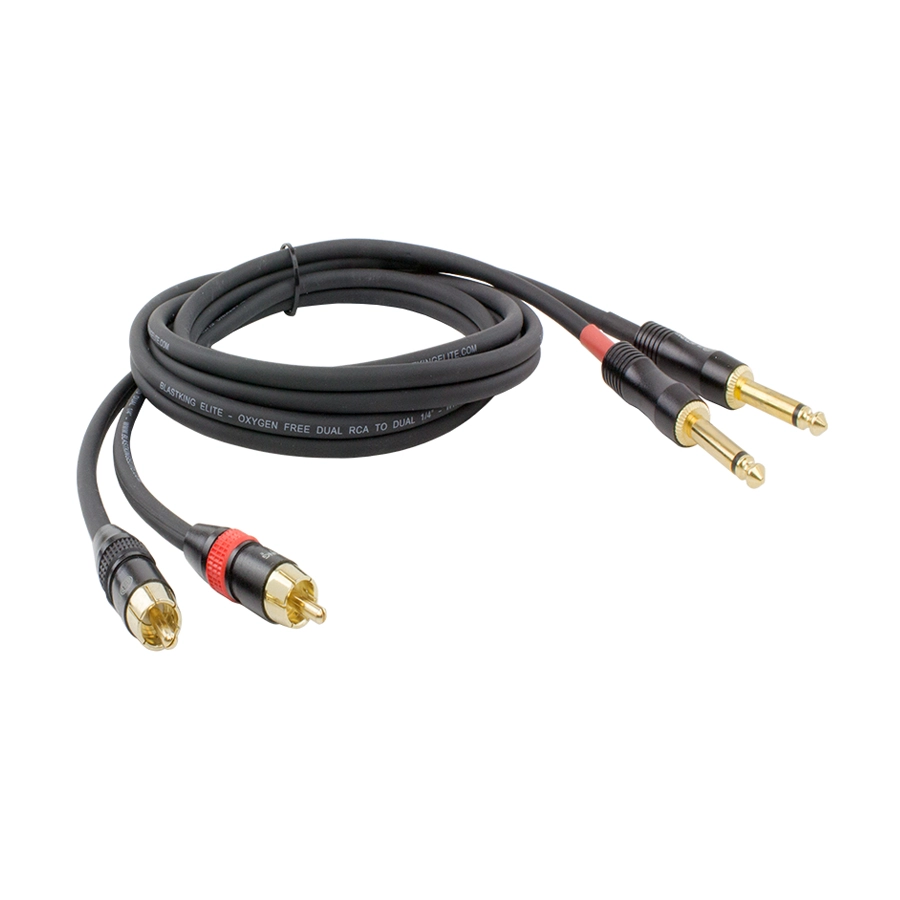 Blastking Dual RCA to Dual 1/4" Cable - 3 ft.