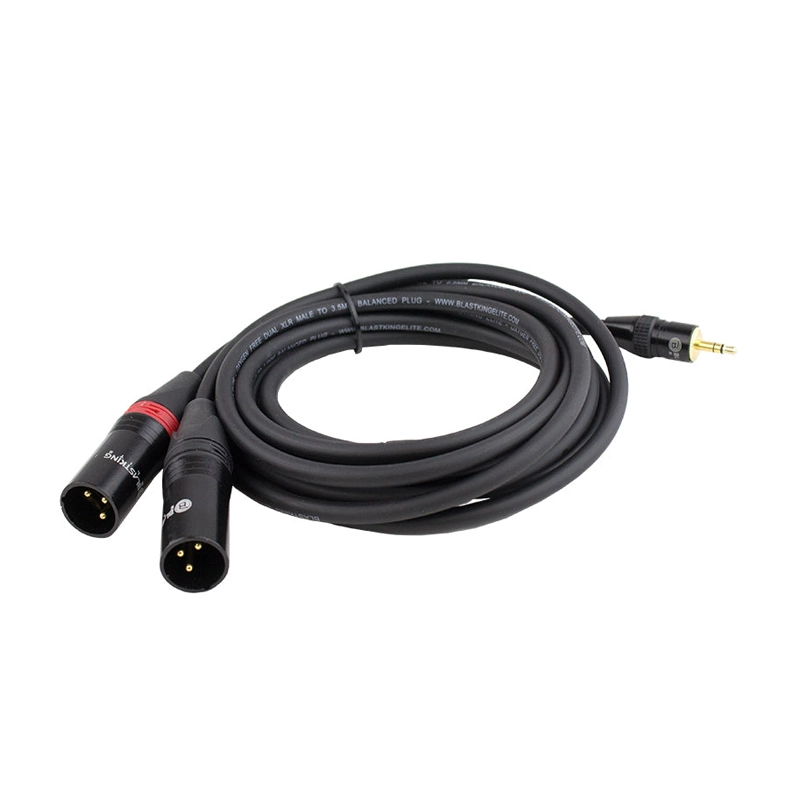 Cable Balanced de 10 pies Dual XLR Macho a 1/8" – C2XLRM35B de Blastking