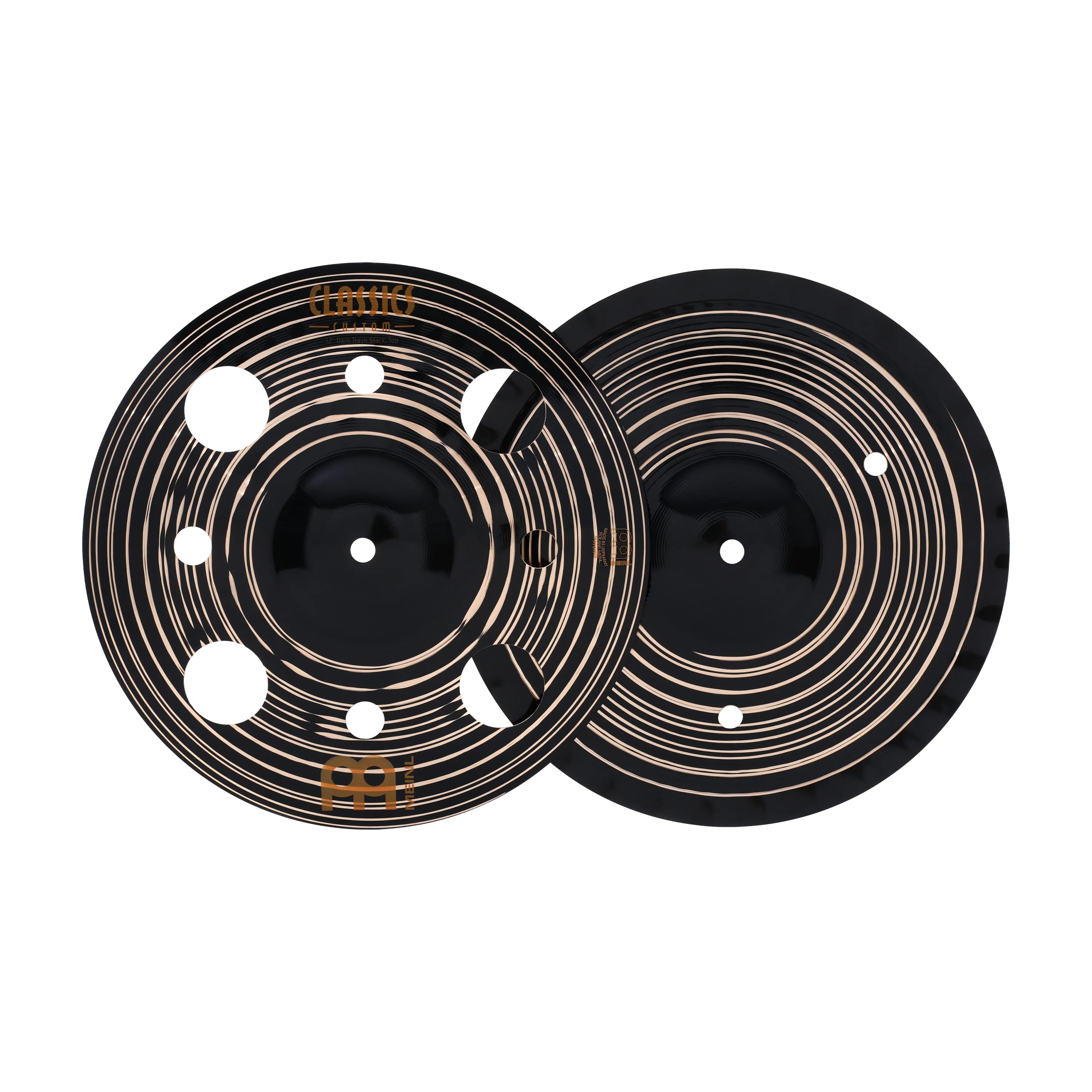 Meinl Cymbals CC-12DASTK Classics Custom Dark Trash Stack Cymbals - 12"