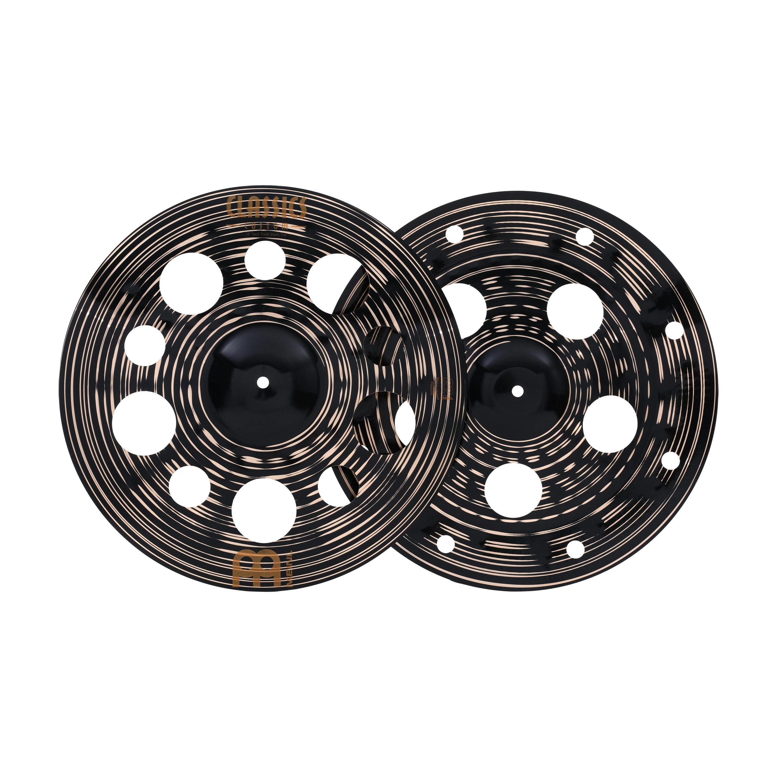 Meinl Cymbals CC-18DASTK Classics Custom Dark Trash Stack Cymbals - 18"