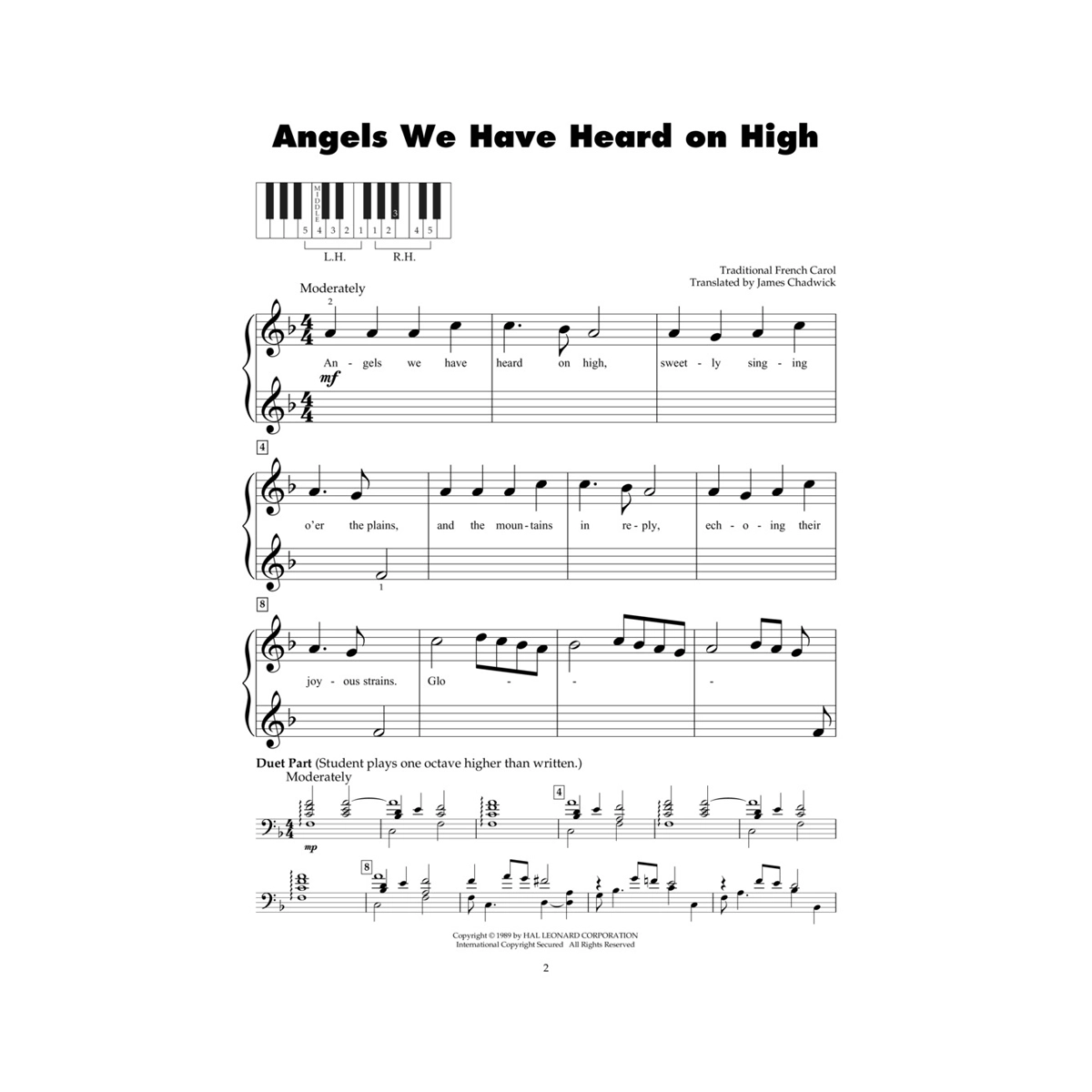 Christmas Carols: Five Finger Piano Songbook Softcover