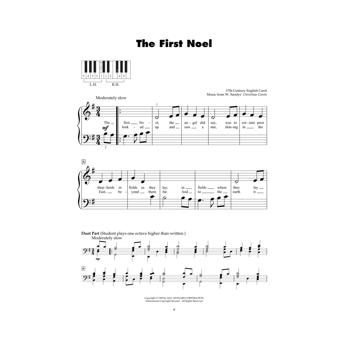 Christmas Carols: Five Finger Piano Songbook Softcover