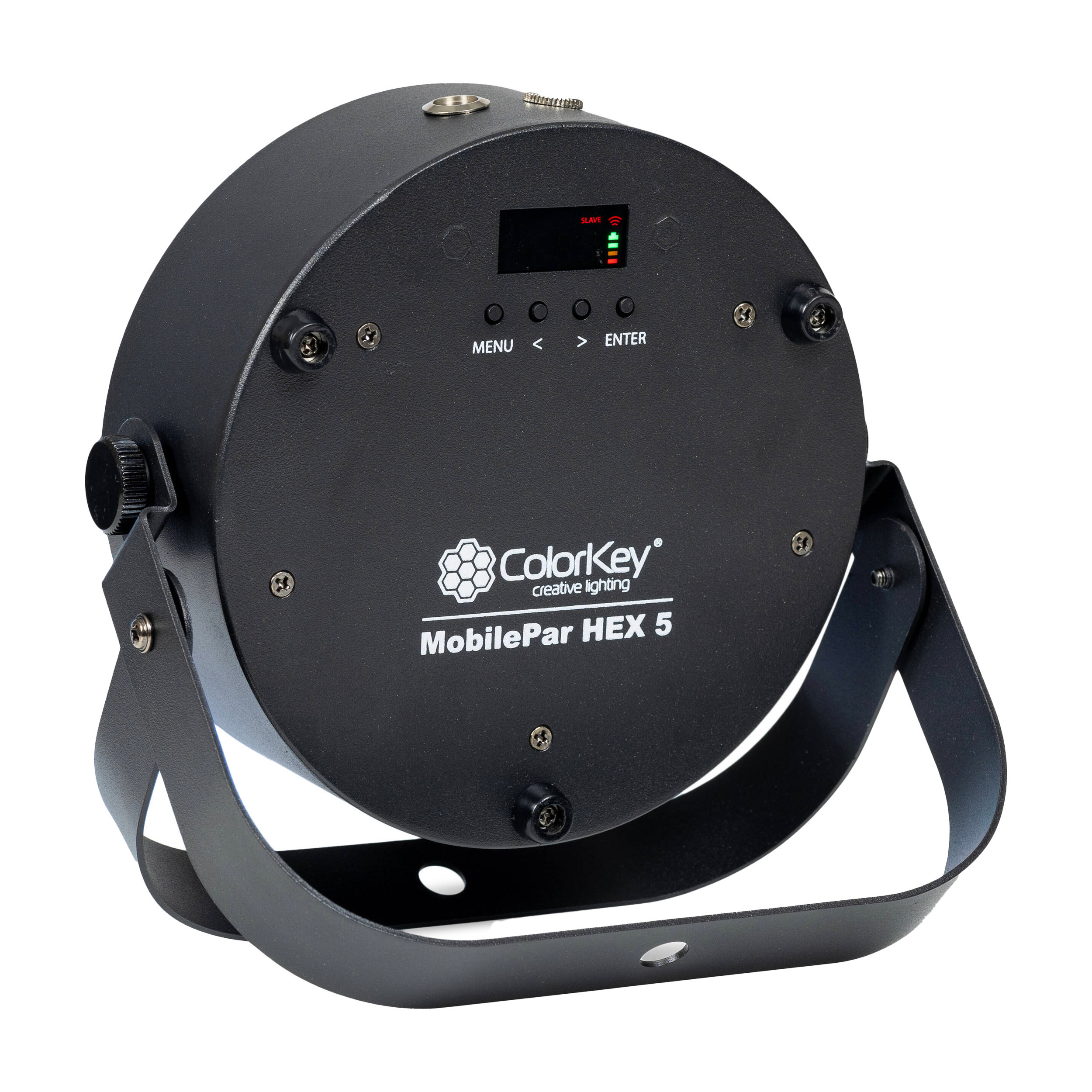 Colorkey Mobilepar Mini Hex 5 Wireless Rgbaw+Uv led fixture back panel
