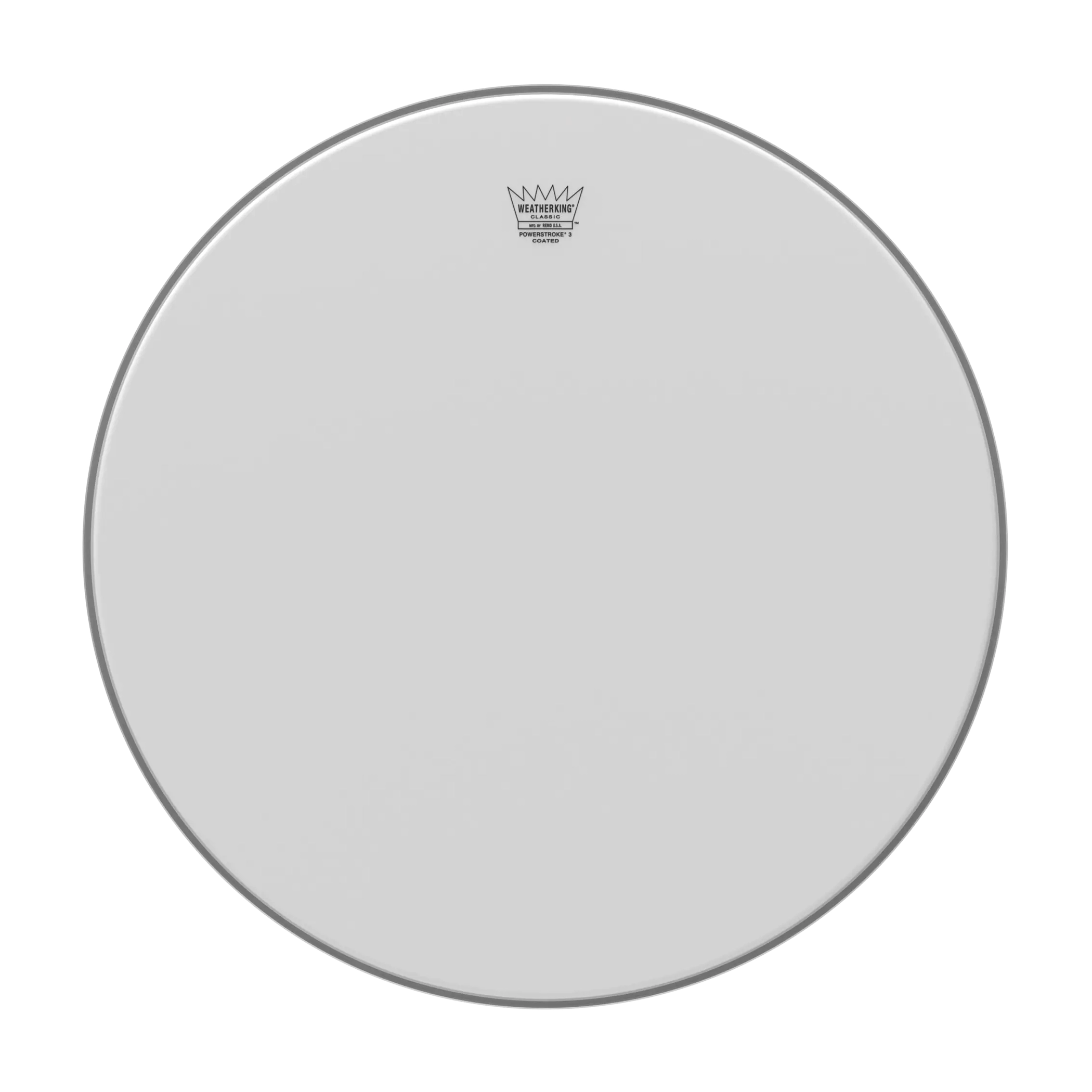 Front view of Remo 22" Classic Fit Powerstroke P3 Coated Bass Batter Drumhead