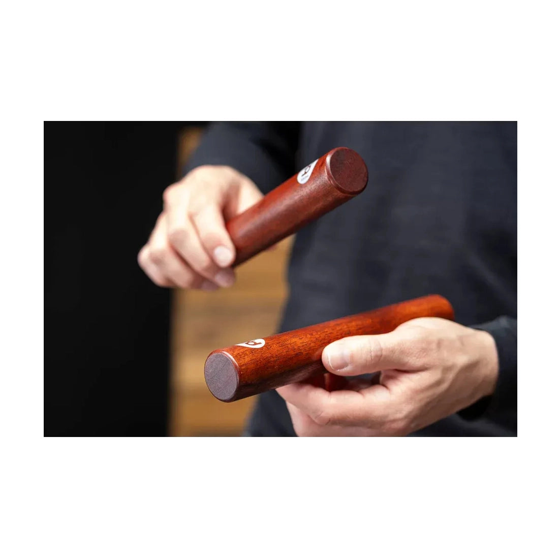 Meinl Percussion CL4IW Traditional Solid 8" Wood Claves - Indian Walnut