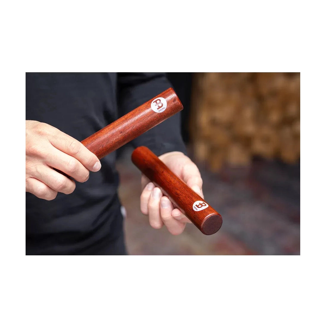 Meinl Percussion CL4IW Traditional Solid 8" Wood Claves - Indian Walnut