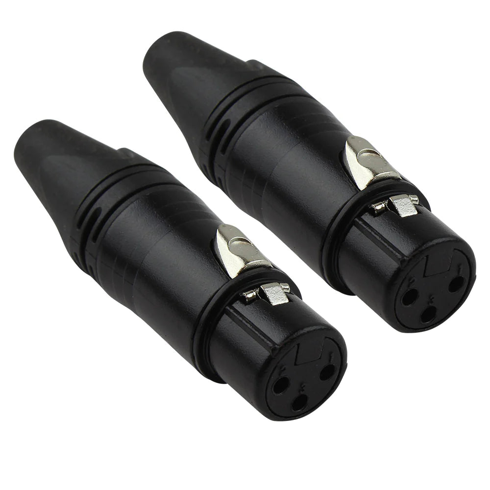 Blastking 3 Pin Female XLR Connector Gold Plated (Pair)