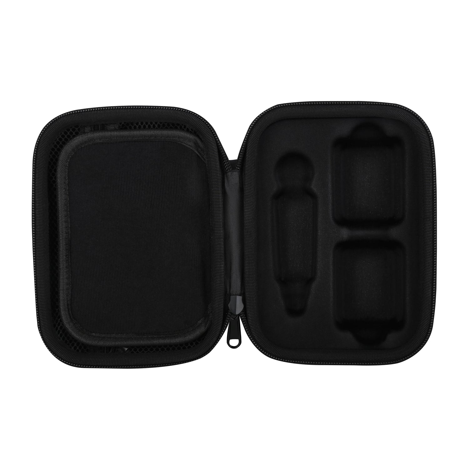 Full view with open case of Xvive Travel Case for U4 Wireless In-Ear Monitoring System
