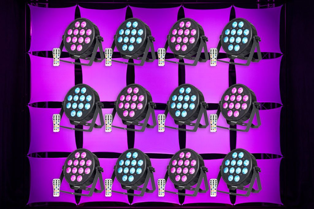Colorkey Vividpar HEX 12 LED Par de Bajo Perfil (Paquete de 12)