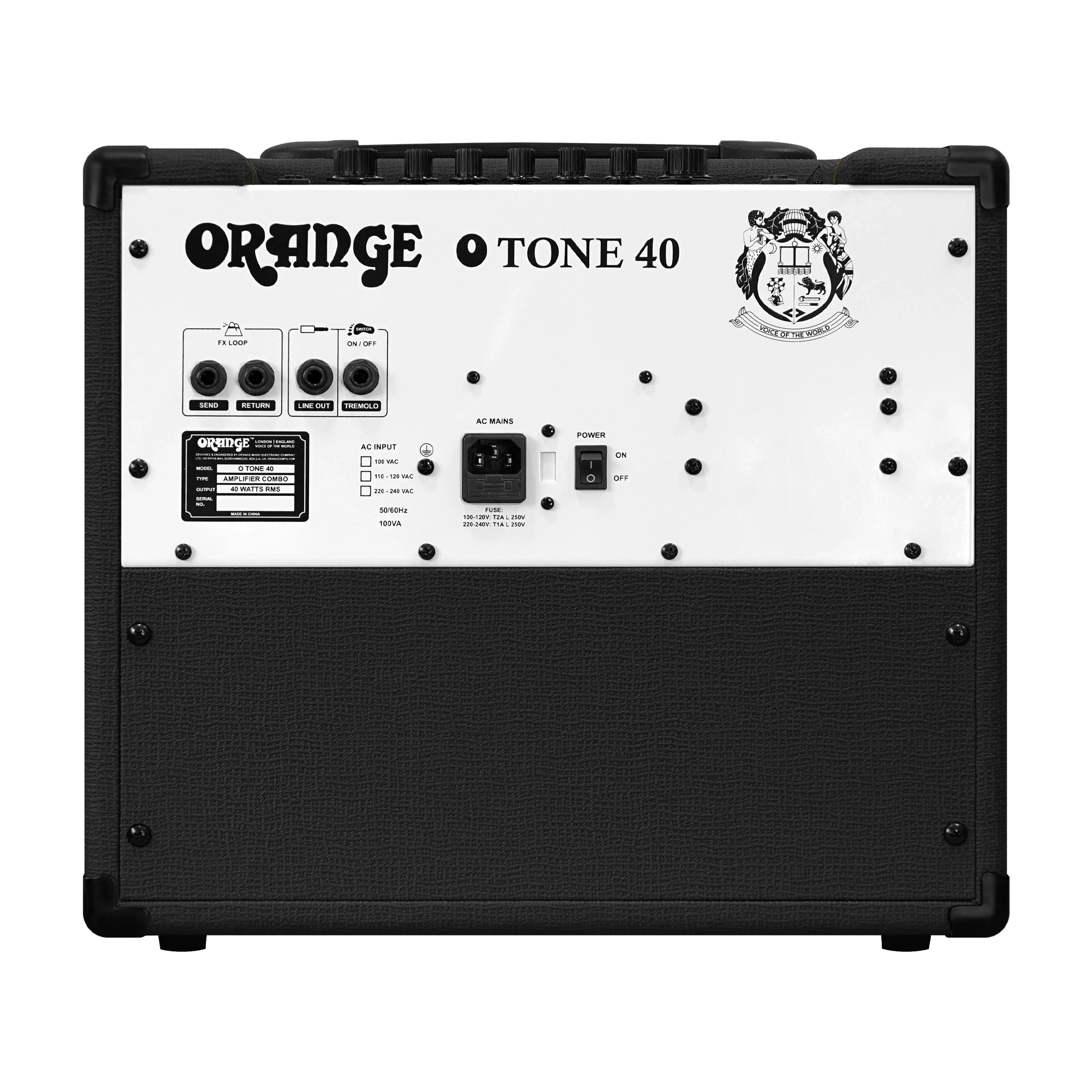 Orange O Tone 40 40W, 1-Channel, 1 X 12" Solid-State Guitar Combo Amp - Black