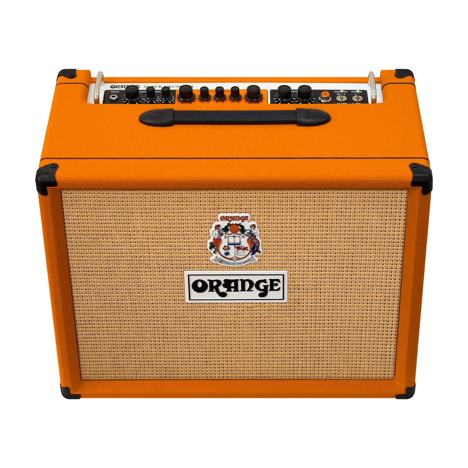 Orange Super Crush 100-watt solid-state 1 x 12" combo, top front view