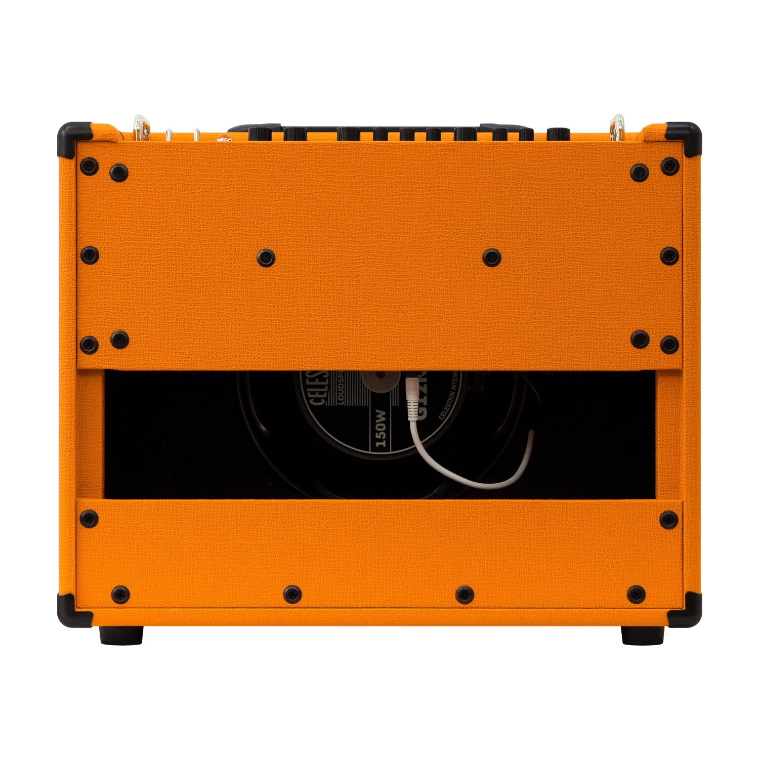 Orange Super Crush 100-watt solid-state 1 x 12" combo, back panel view