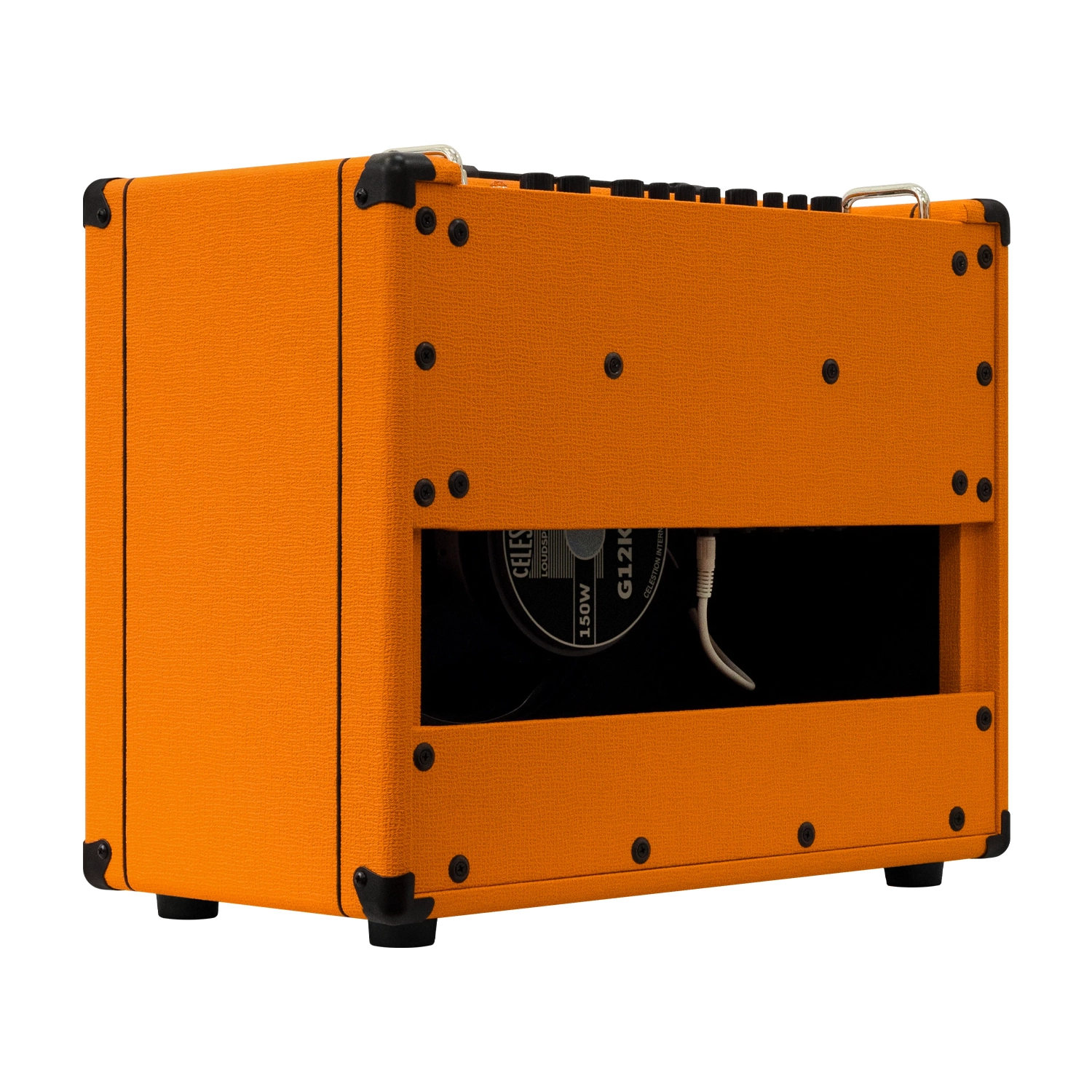 Orange Super Crush 100-watt solid-state 1 x 12" combo, back side panel view