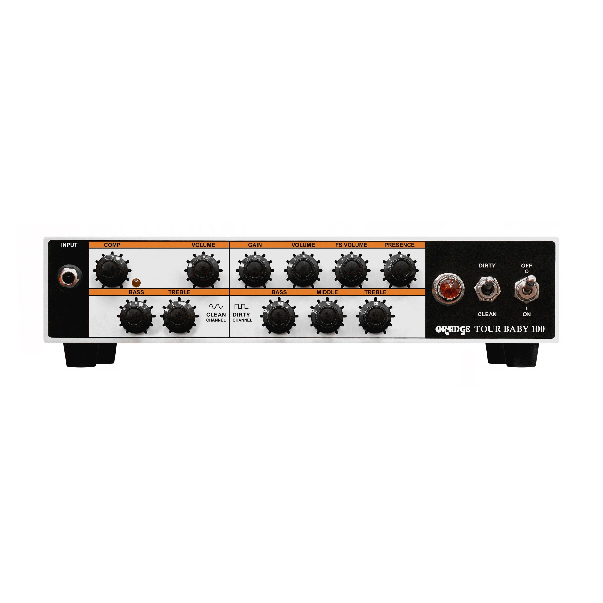 Orange Tour Baby 100W, 2-Channel Solid-State Guitar Amp Head - White