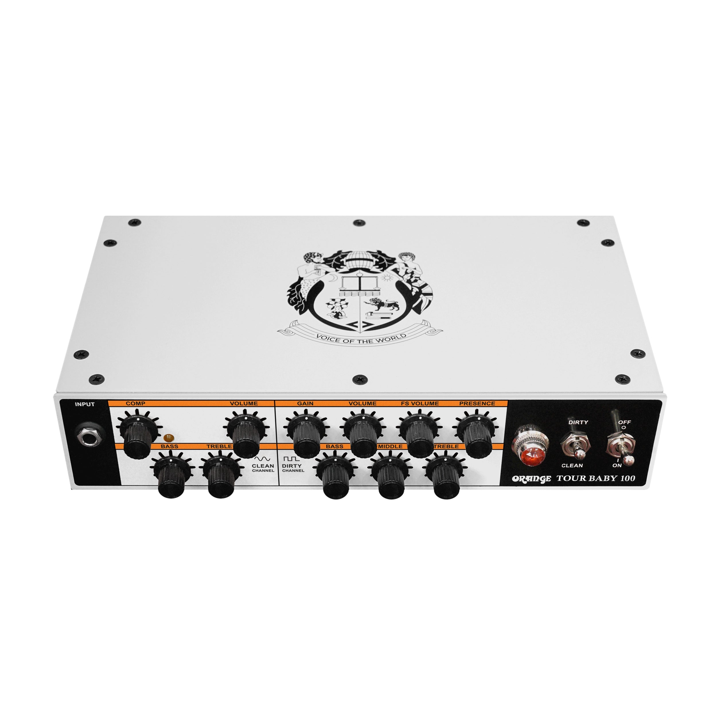 Orange Tour Baby 100W, 2-Channel Solid-State Guitar Amp Head - White