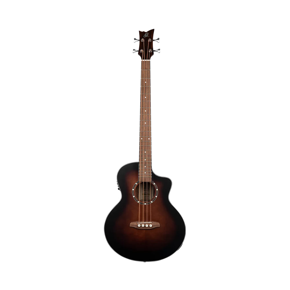 Ortega D7CE 4-String Acoustic Electric Cutaway Bass Guitar - Bourbon Fade