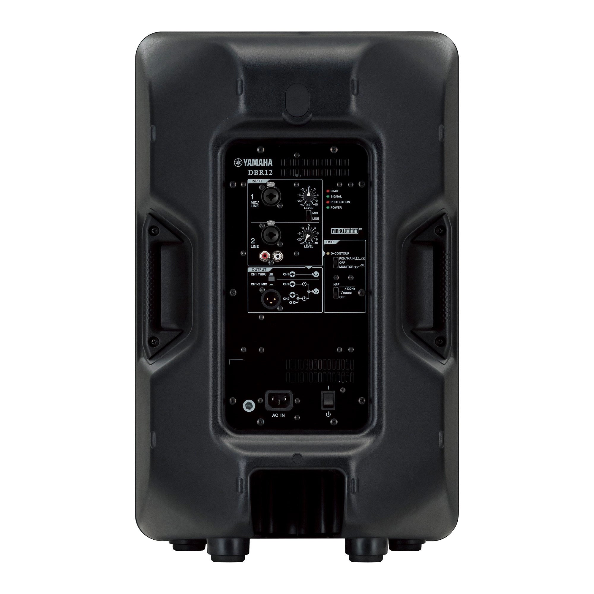 Back view of Yamaha DBR12 Active 12" Speaker 1000W
