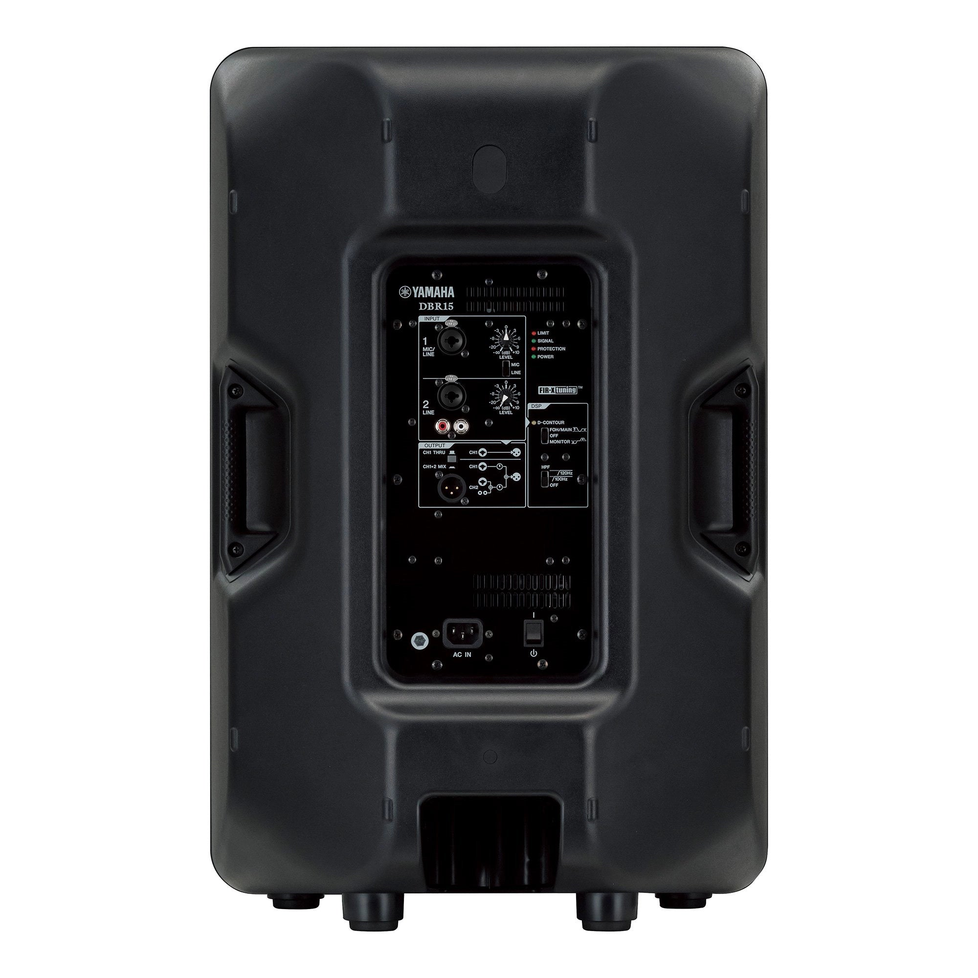 Back view of Yamaha DBR15 Active 15" Speaker 1000W
