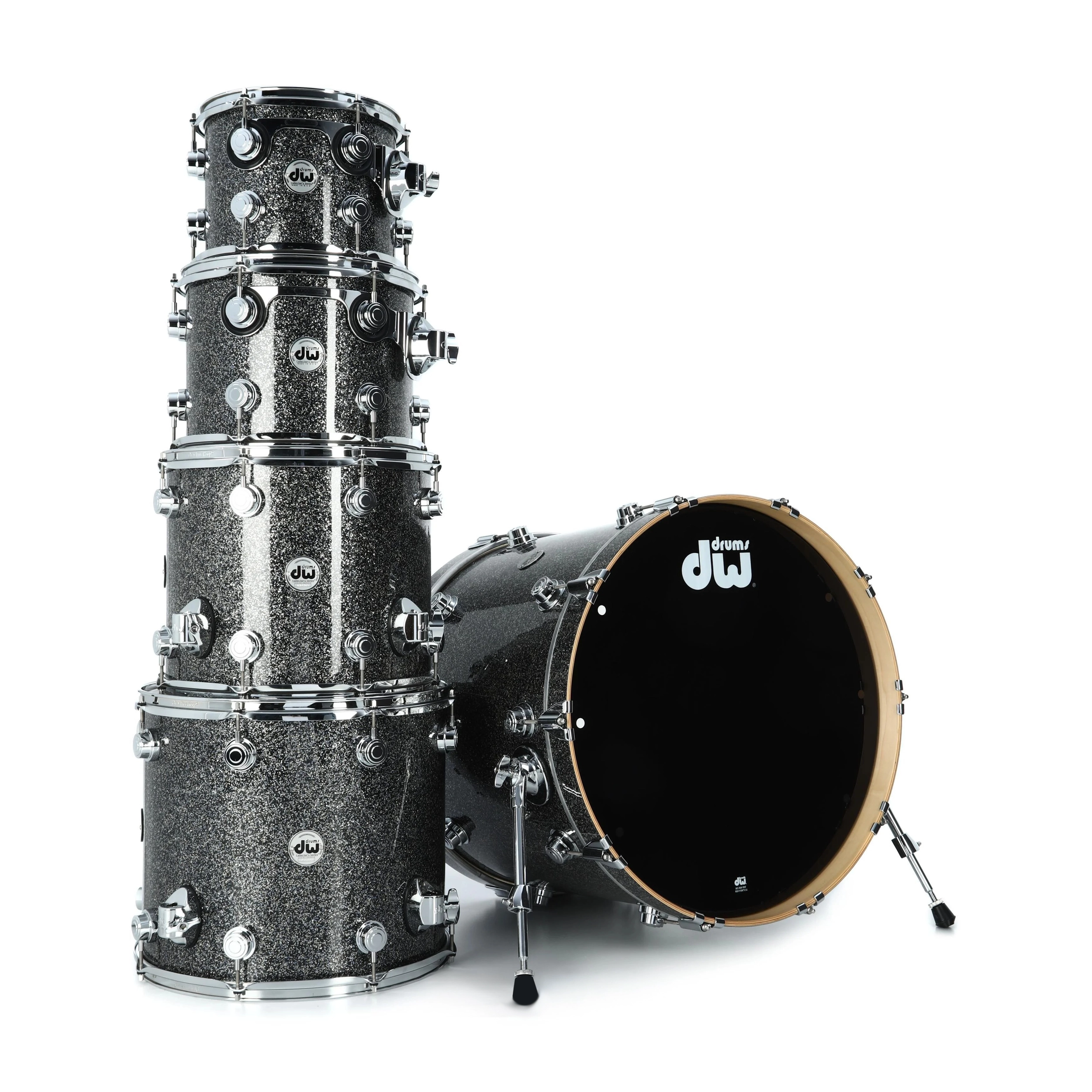 DW Collector's Series 5-piece Shell Pack - Black Galaxy FinishPly
