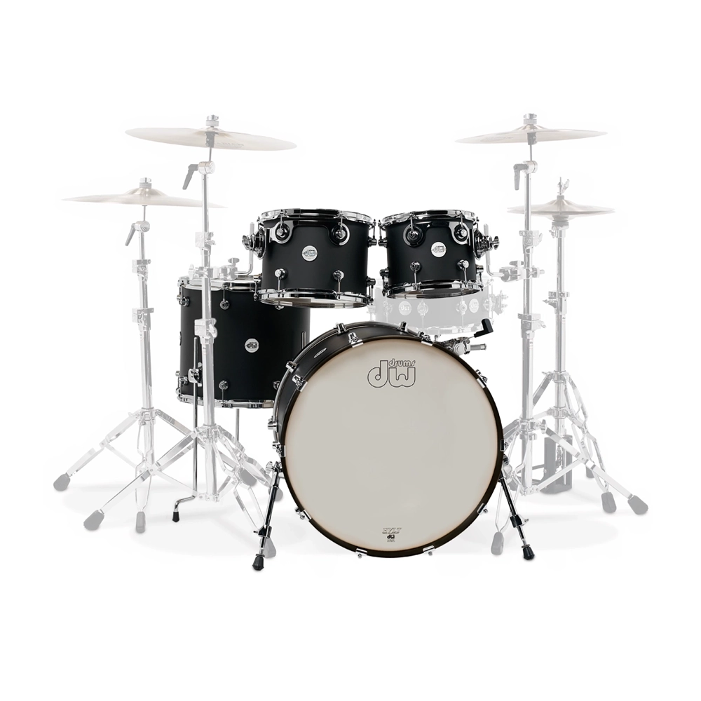 DW Design Series 4-Piece Shell Pack - Satin Black