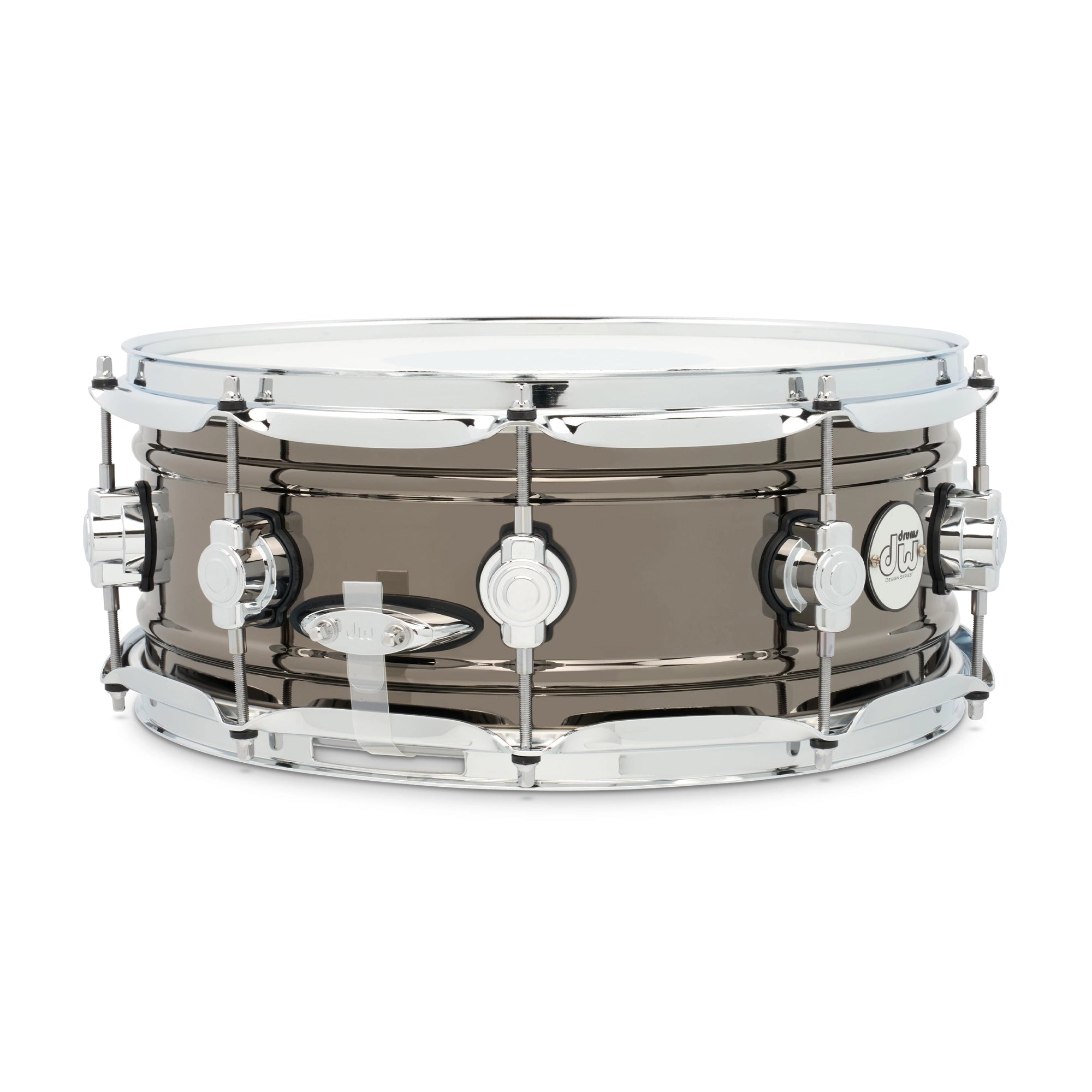 Caja de tambor DW Design Series de níquel negro sobre latón de 14x5.5 pulgadas