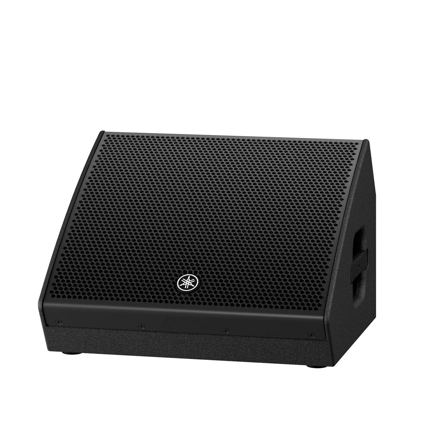 Yamaha DHR12M 1000W 12-Inch Powered Loudspeaker front side angle view