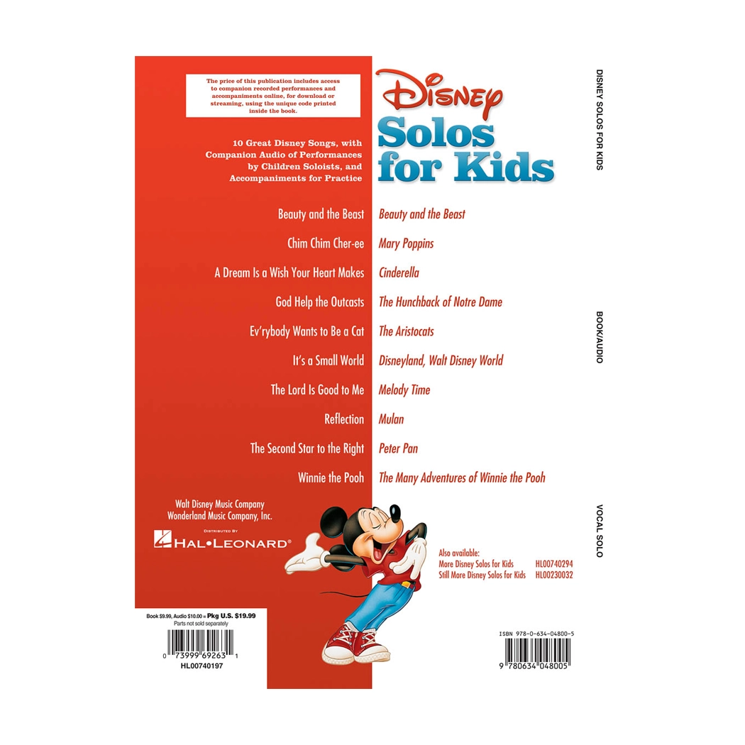 Disney Solos for Kids: Vocal Collection Softcover Audio Online