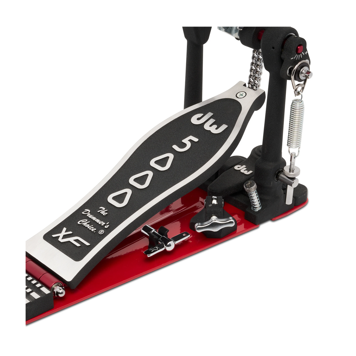 DW 5000 Series Accelerator Single Bass Drum Pedal Extended Footboard close up