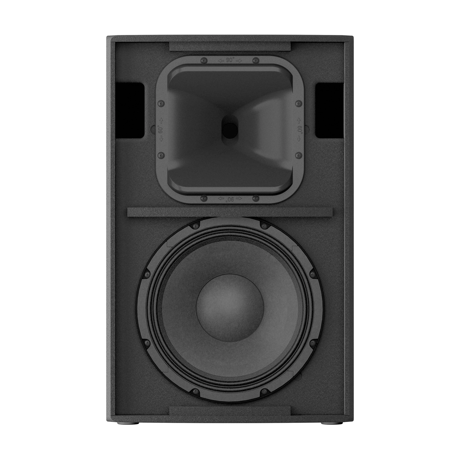 Yamaha DZR12 2000W Powered Speaker 12" front panel view speaker components