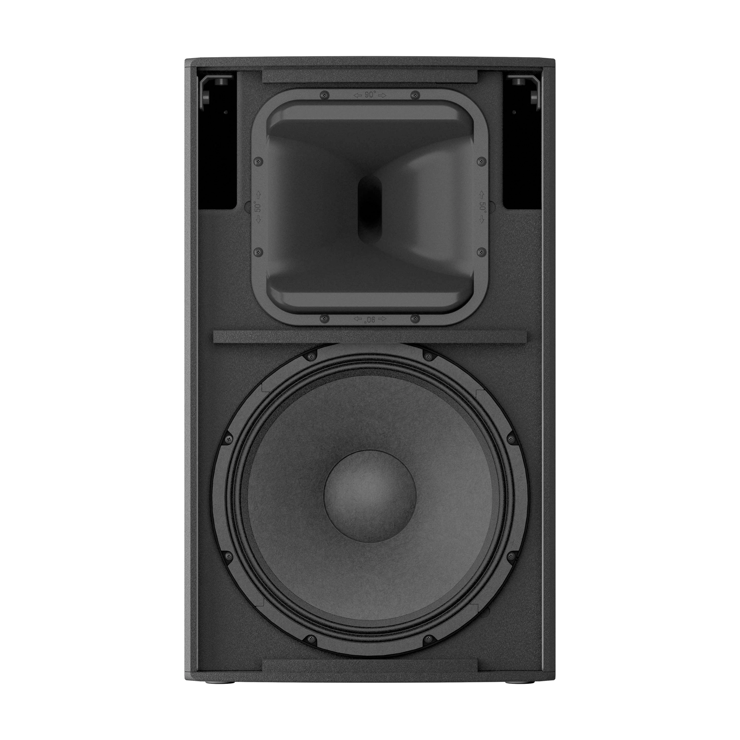 Yamaha DZR15 2000W 2-way Powered Speaker 15" front panel view components