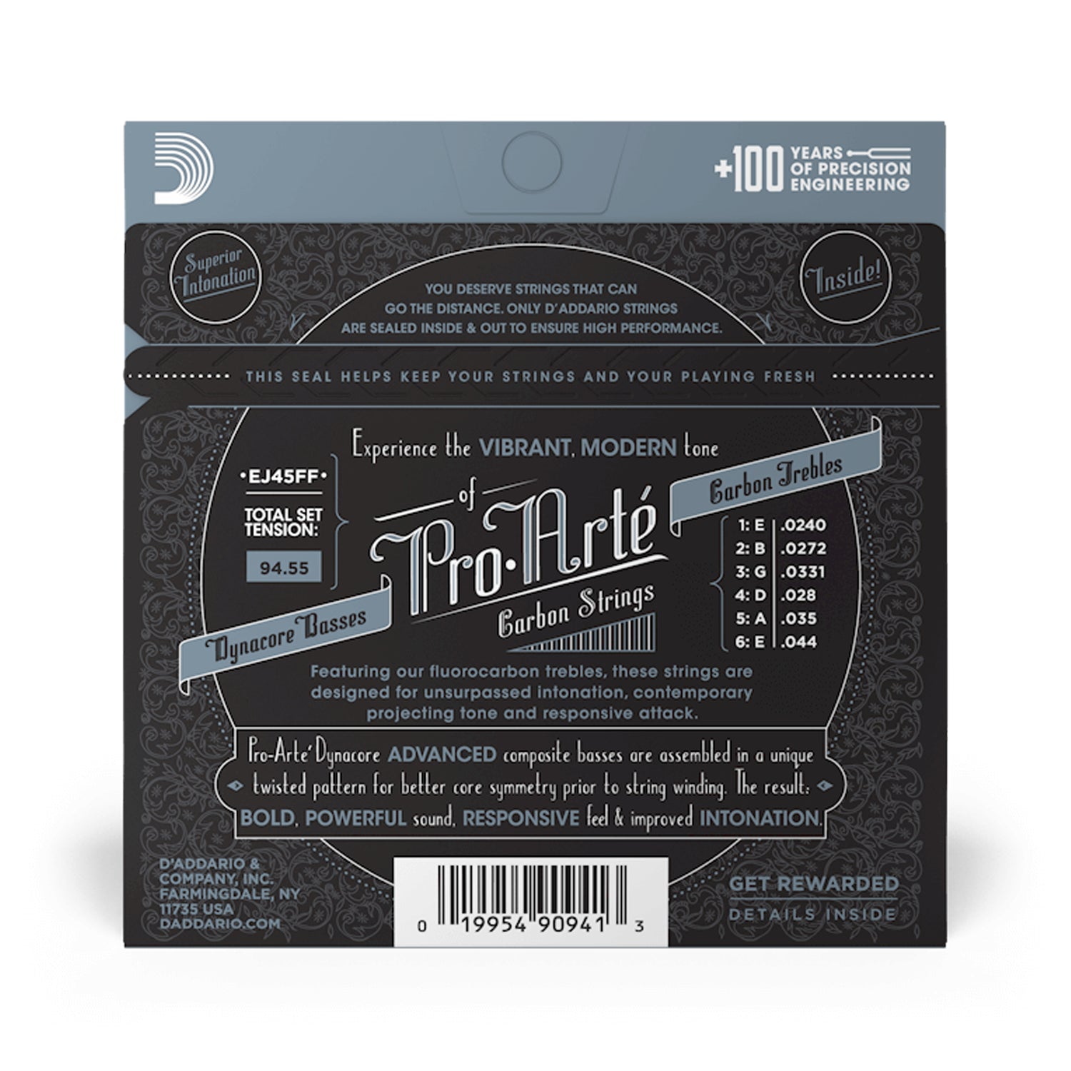 D'Addario Pro Arte Carbon NT Classical Guitar Strings, Full Set