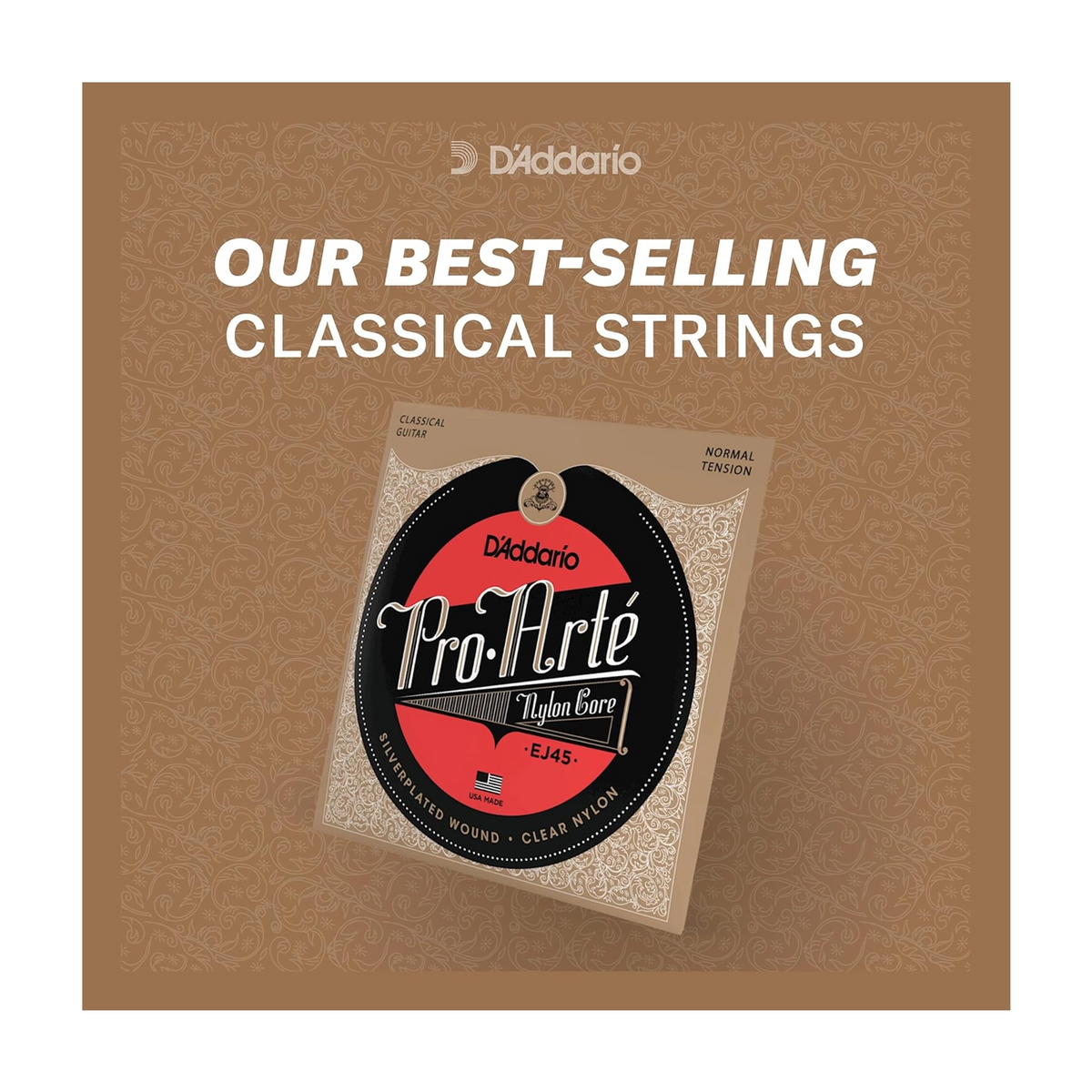 D'Addario EJ45-7 Pro-Arte .0280-.056 Cuerdas para Guitarra Clásica de 7 Cuerdas