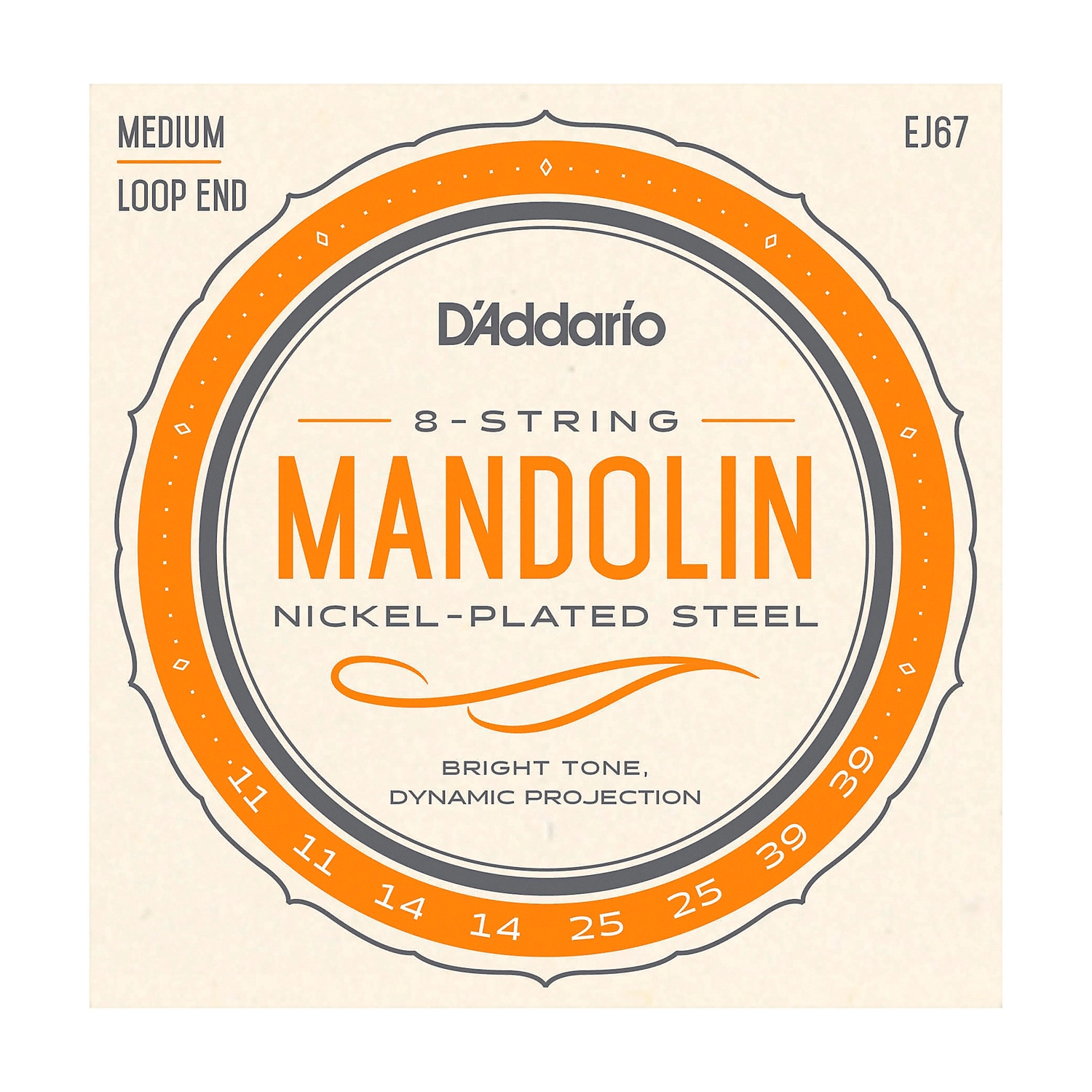 D'Addario EJ67 8 String Medium Nickel Mandolin Strings
