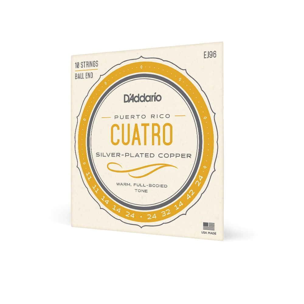 D'Addario Silver Plated Copper Puerto Rican Cuatro Strings 10 String Set